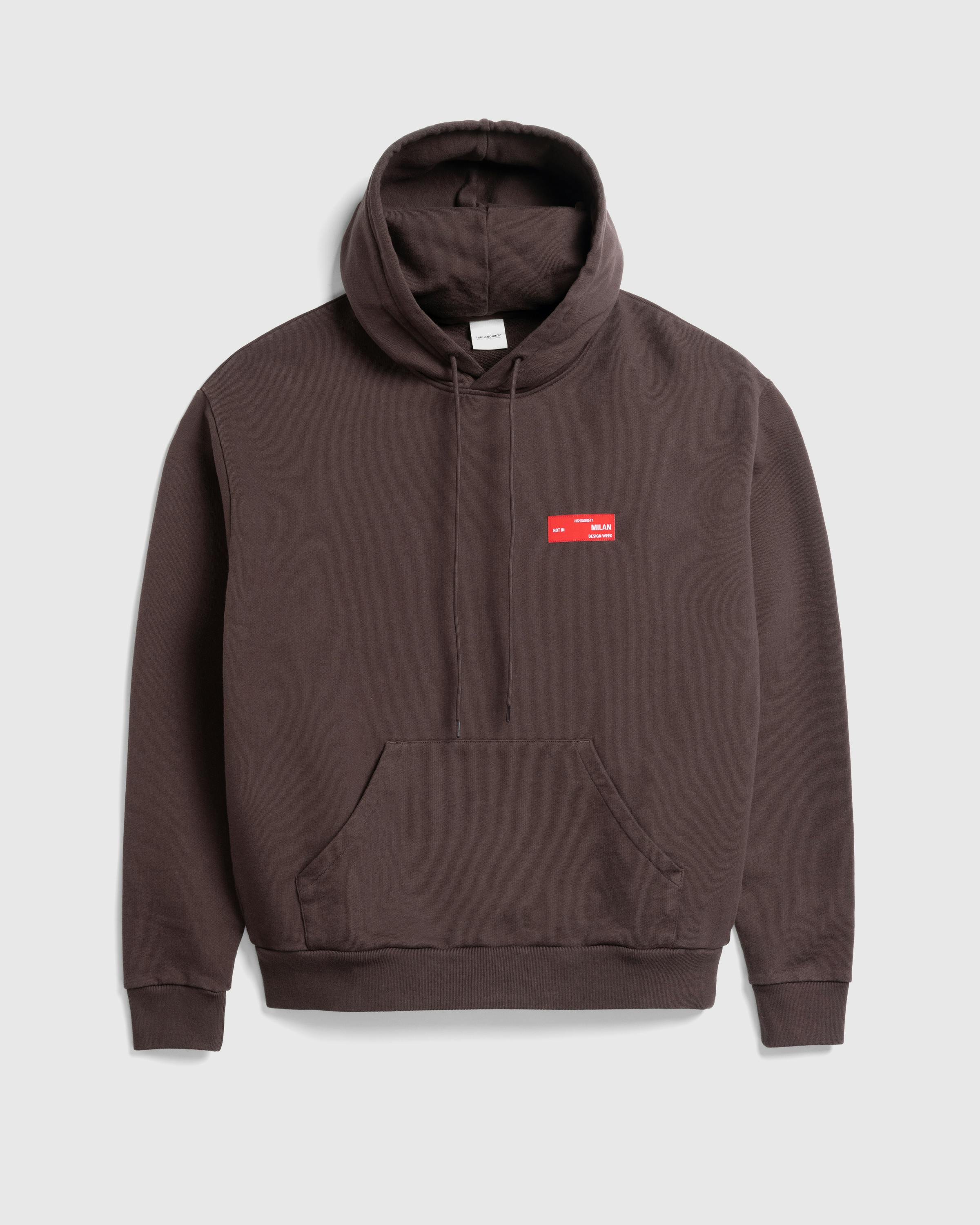 Highsnobiety – Not in Milan Hoodie Brown - Hoodies - Brown - Image 3