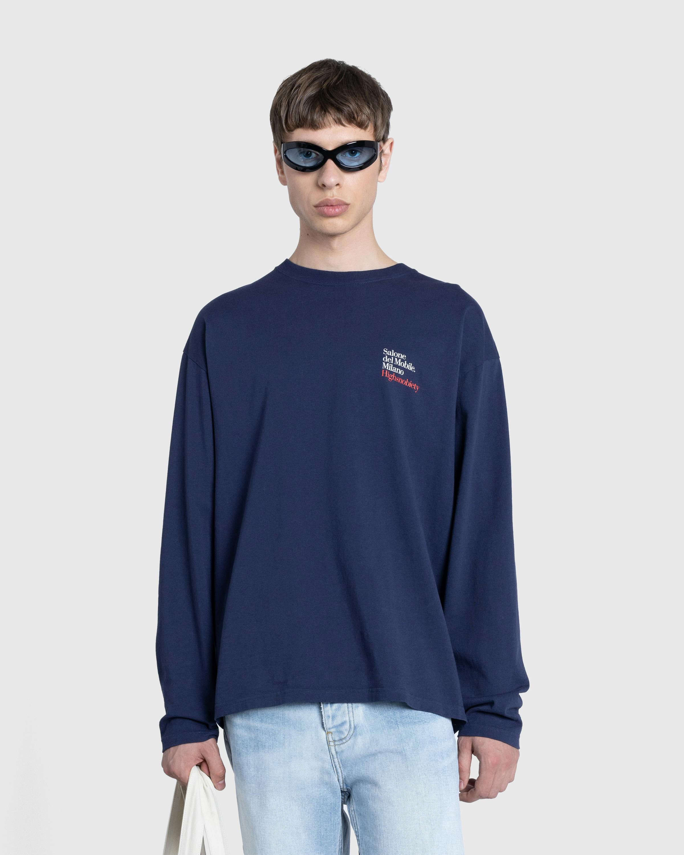 Highsnobiety x Salone del Mobile – Design Masters Long-Sleeve Navy - Longsleeves - Black - Image 2