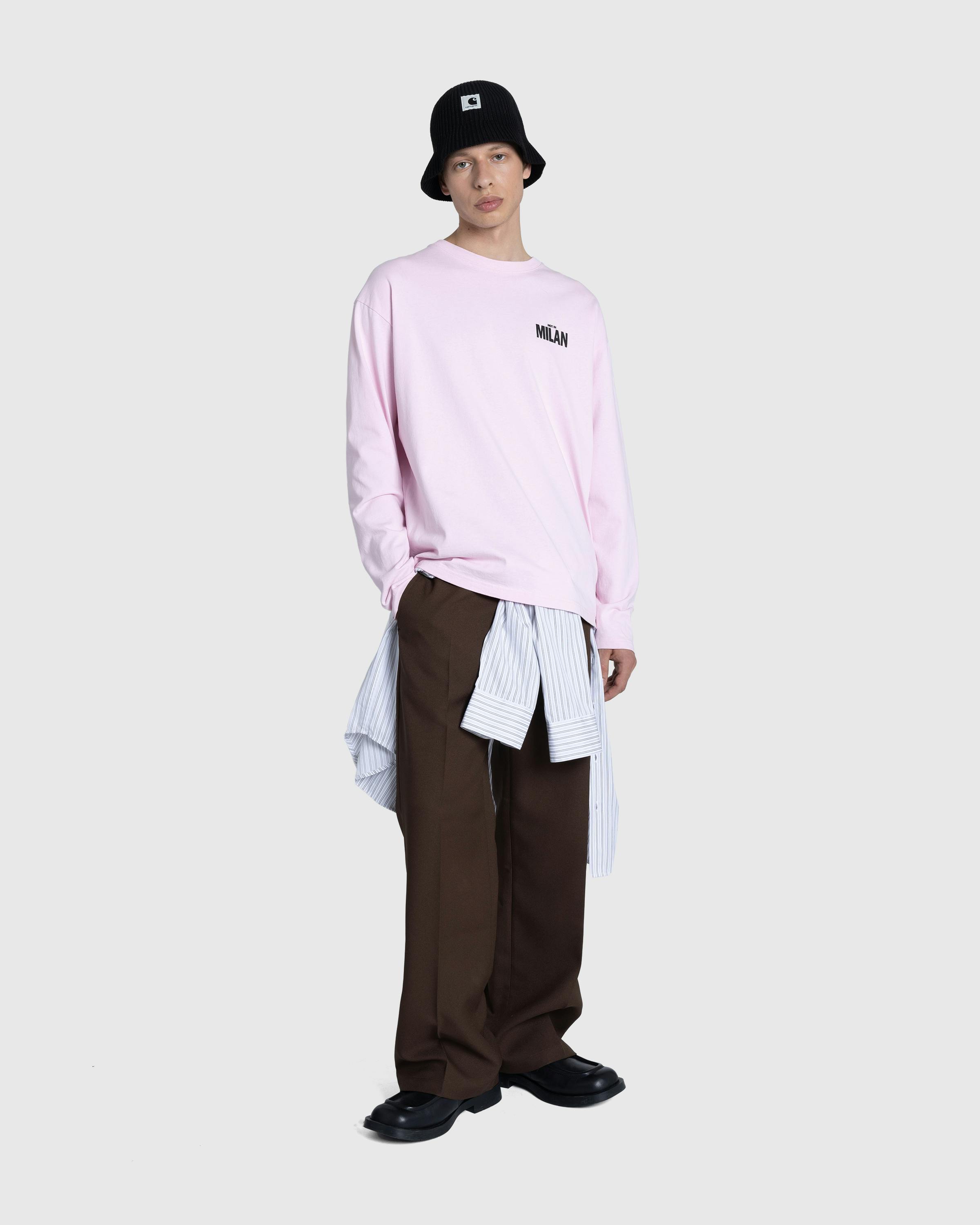 Highsnobiety – Not in Milan Long-Sleeve Pink - Longsleeves - Pink - Image 4