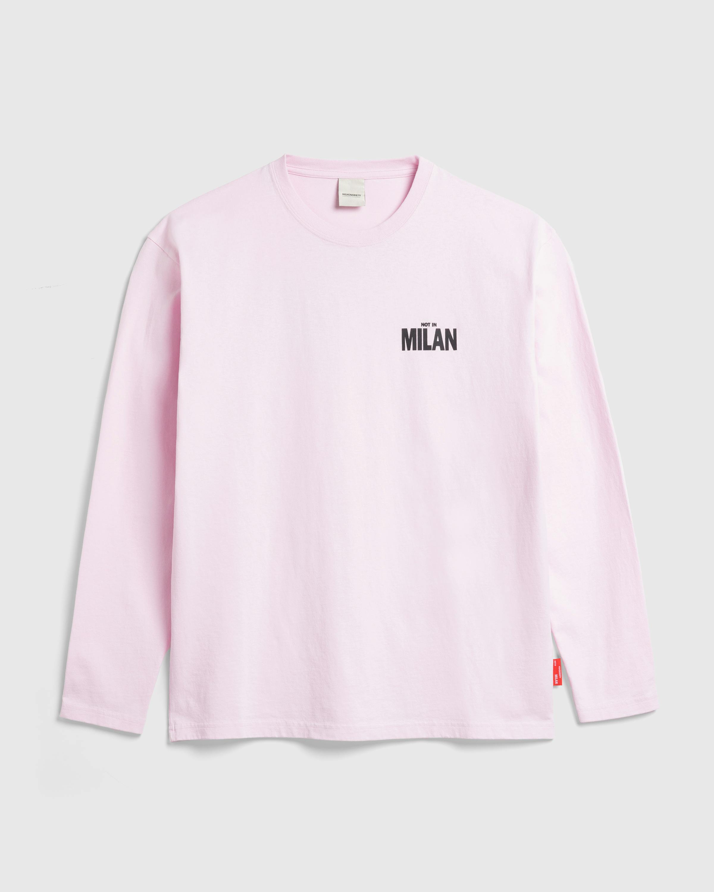 Highsnobiety – Not in Milan Long-Sleeve Pink - Longsleeves - Pink - Image 3