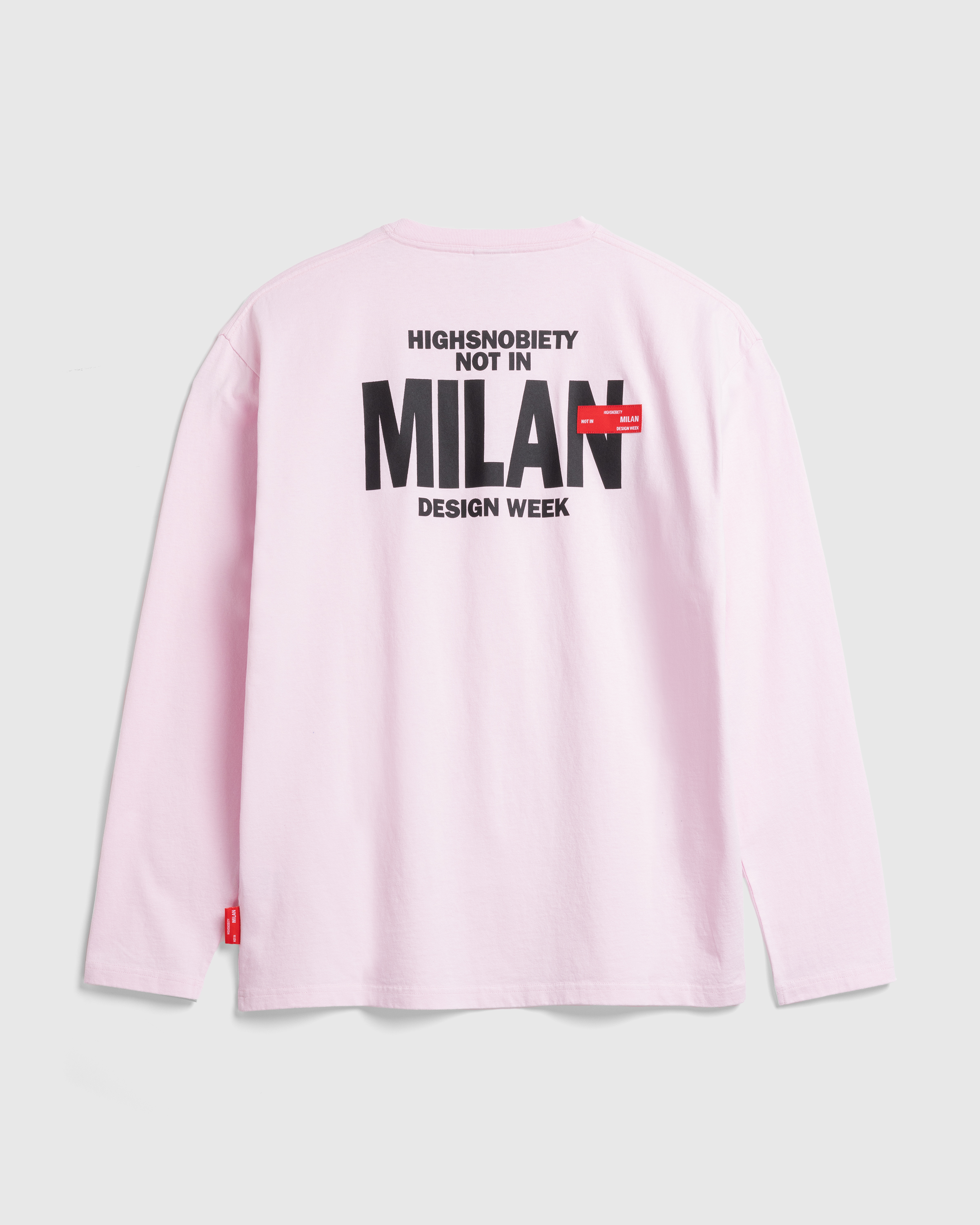 Highsnobiety – Not in Milan Long-Sleeve Pink - Longsleeves - Pink - Image 1