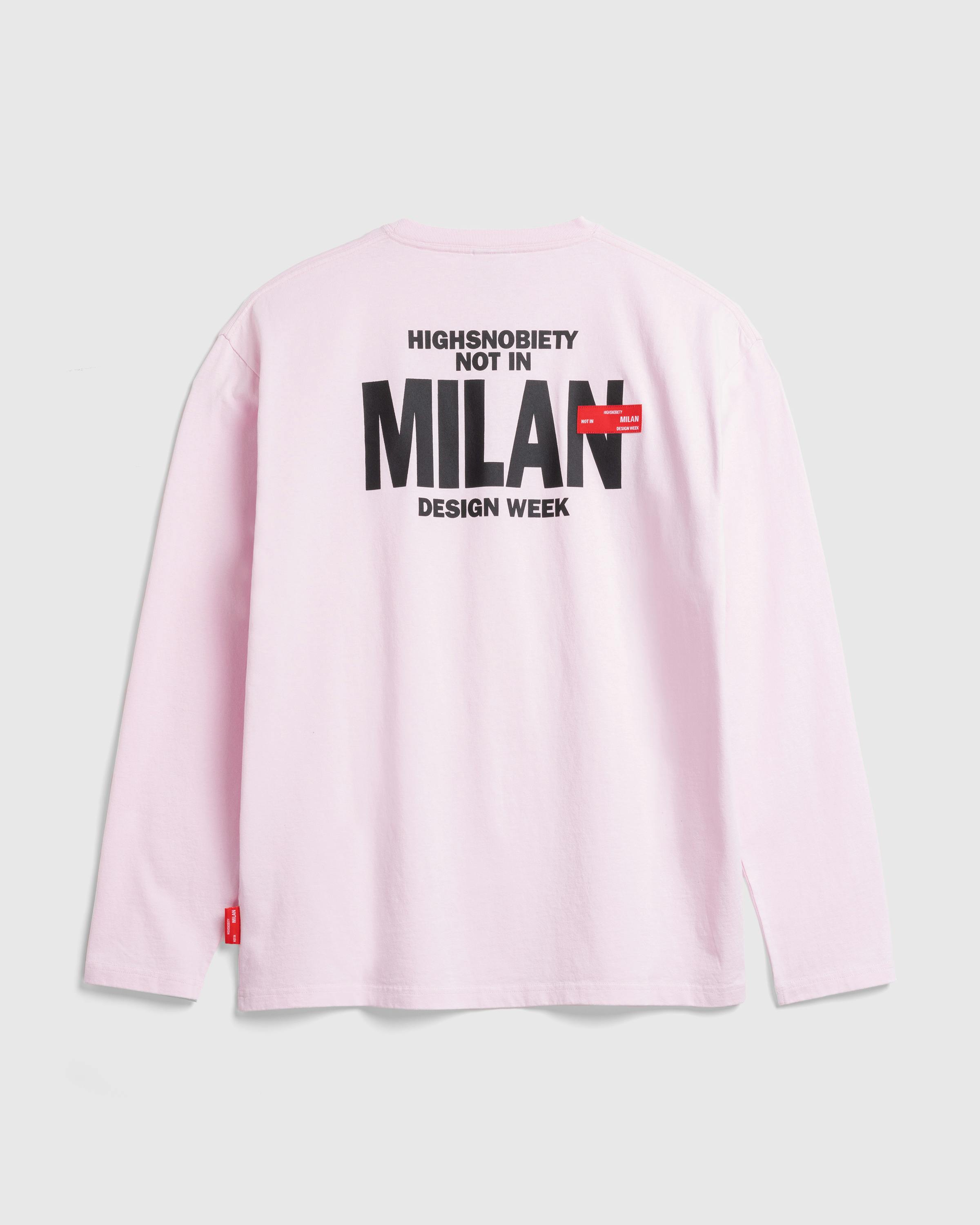 Highsnobiety – Not in Milan Long-Sleeve Pink - Longsleeves - Pink - Image 1