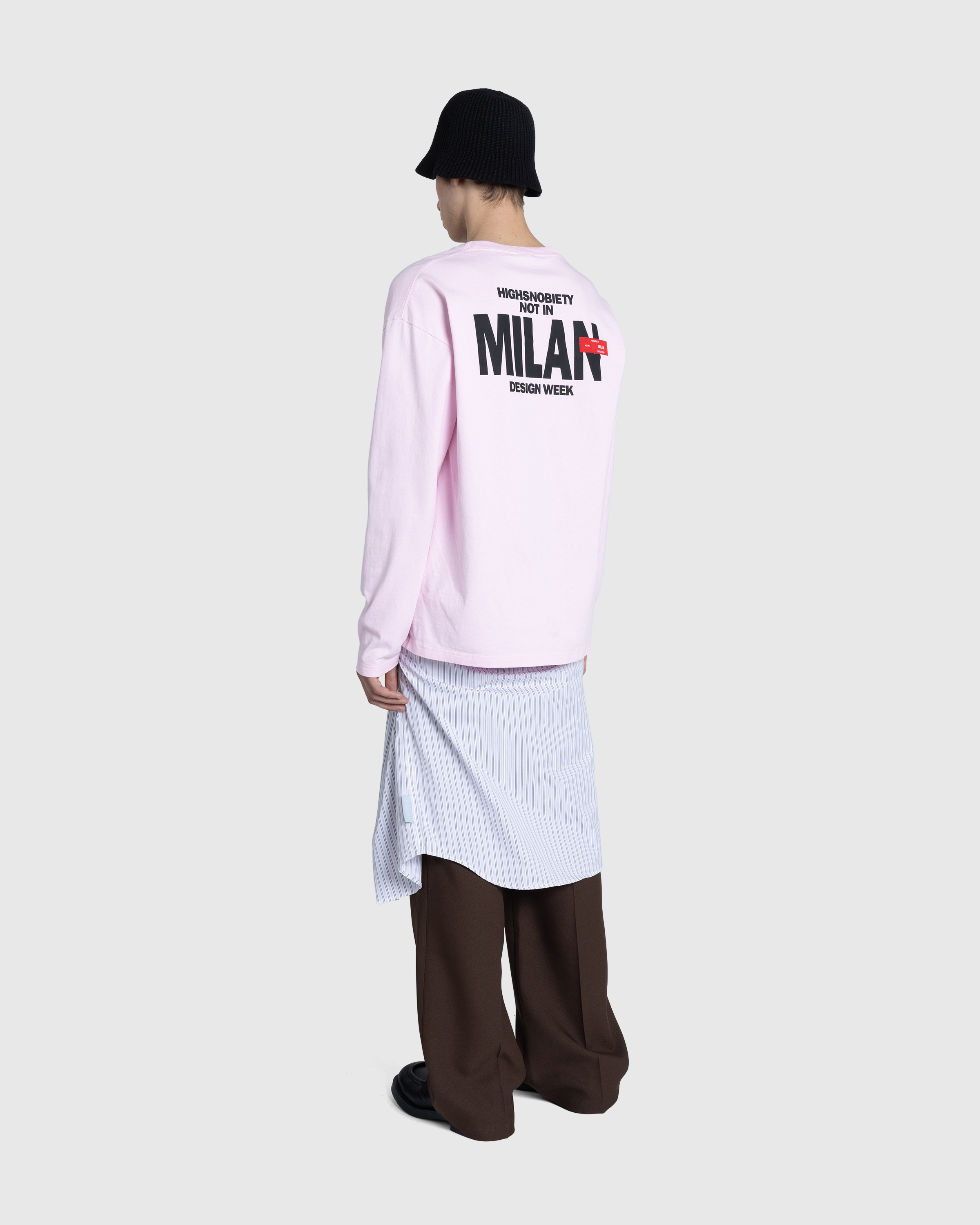 Highsnobiety – Not in Milan Long-Sleeve Pink - Longsleeves - Pink - Image 5