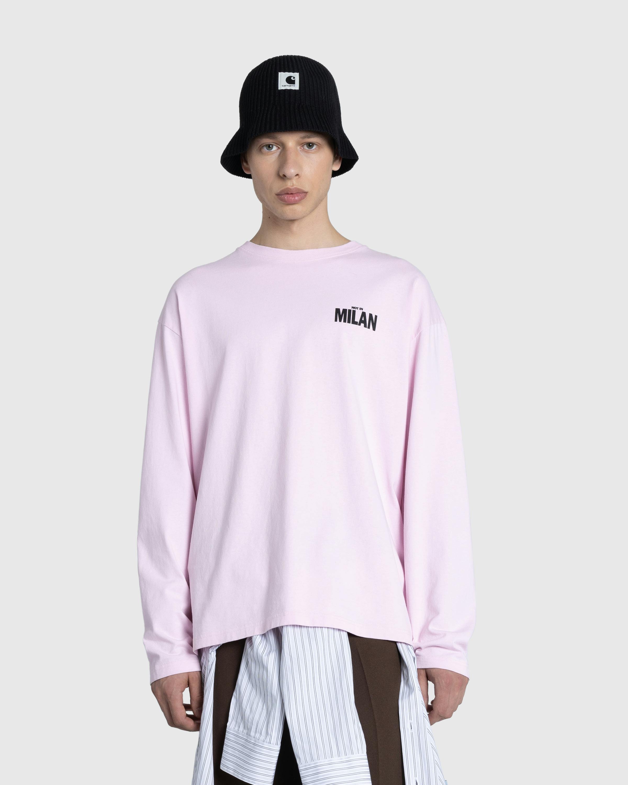 Highsnobiety – Not in Milan Long-Sleeve Pink - Longsleeves - Pink - Image 2