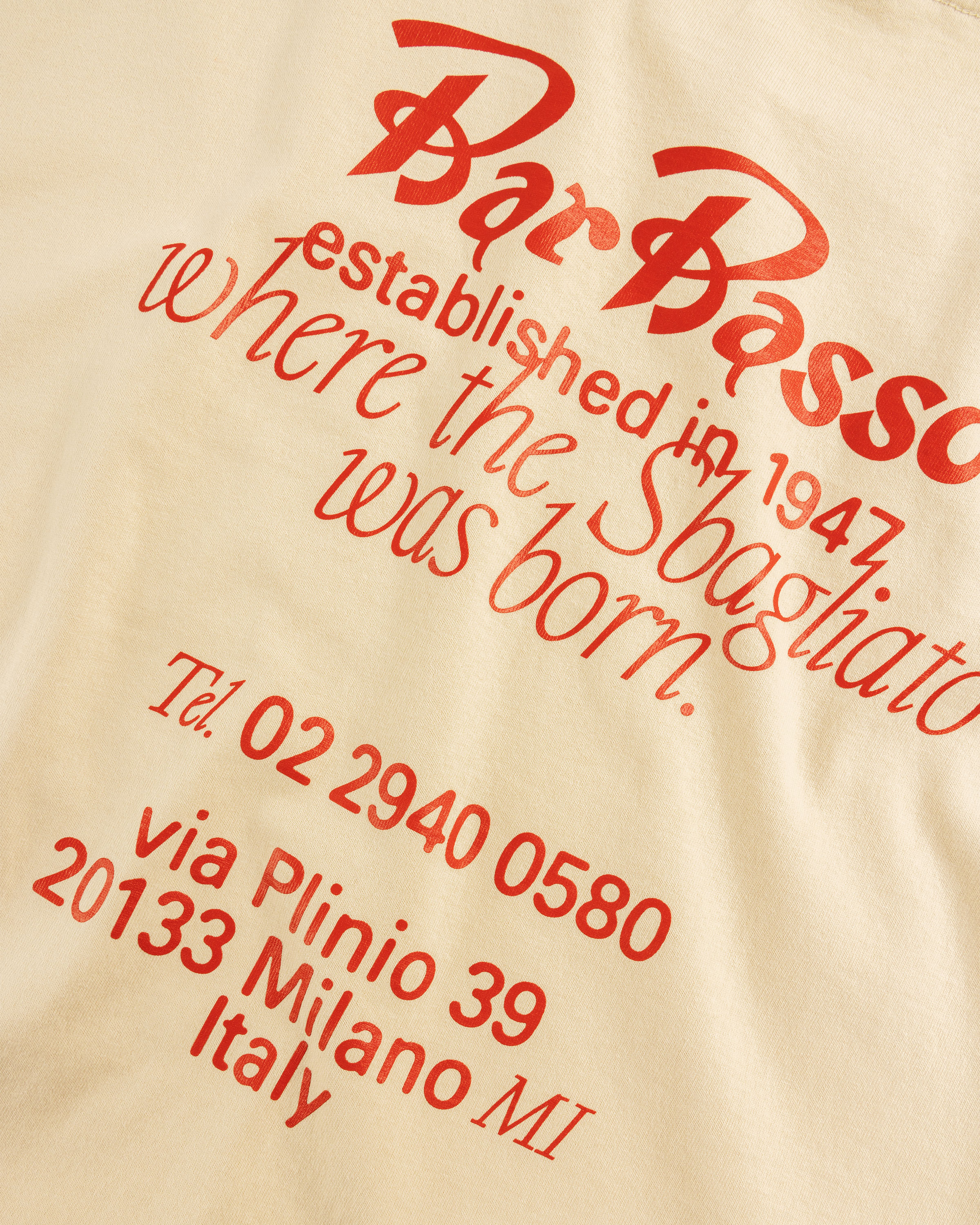 Highsnobiety x Bar Basso – Address T-Shirt Eggshell - T-Shirts - Beige - Image 7