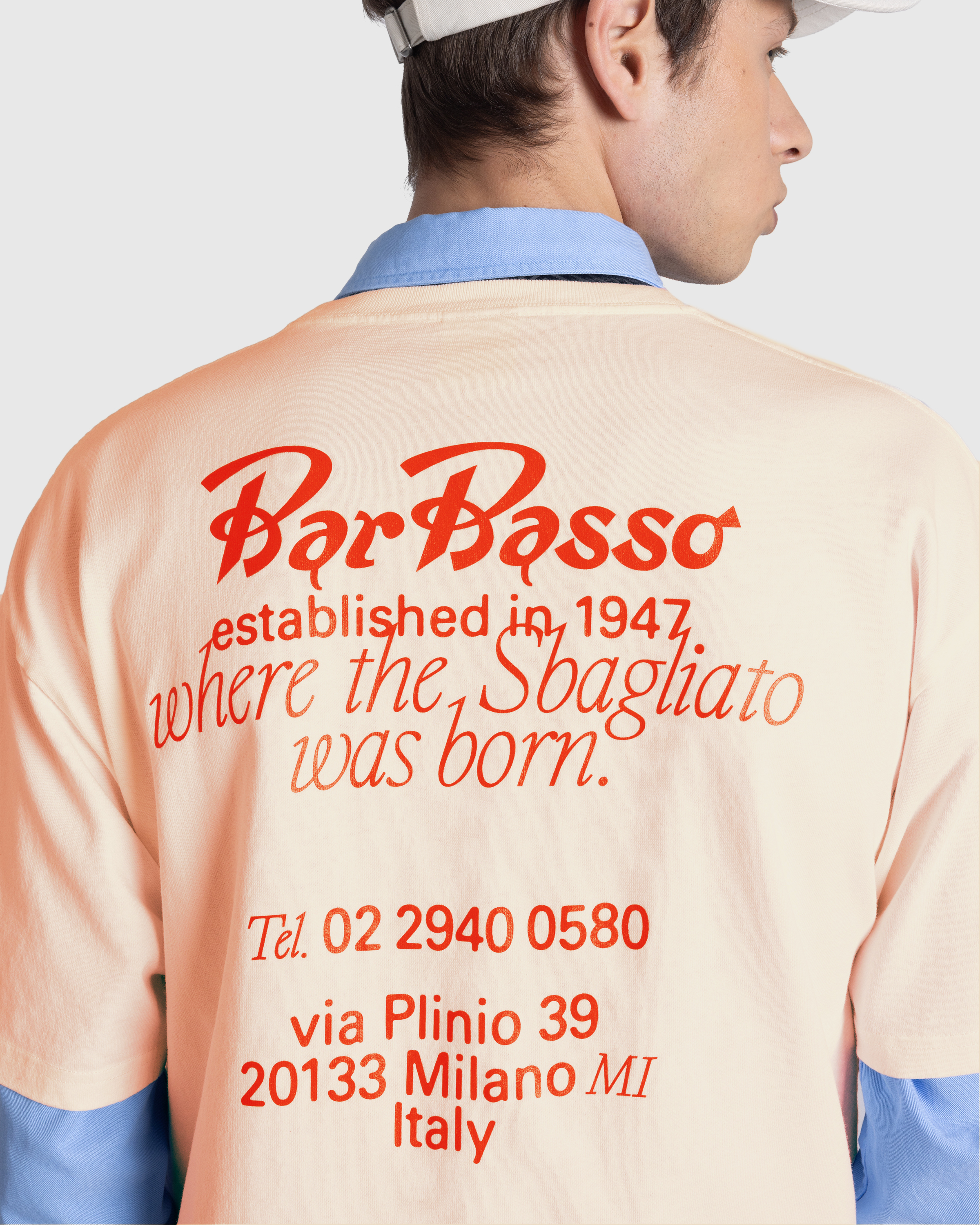Highsnobiety x Bar Basso – Address T-Shirt Eggshell - T-Shirts - Beige - Image 6