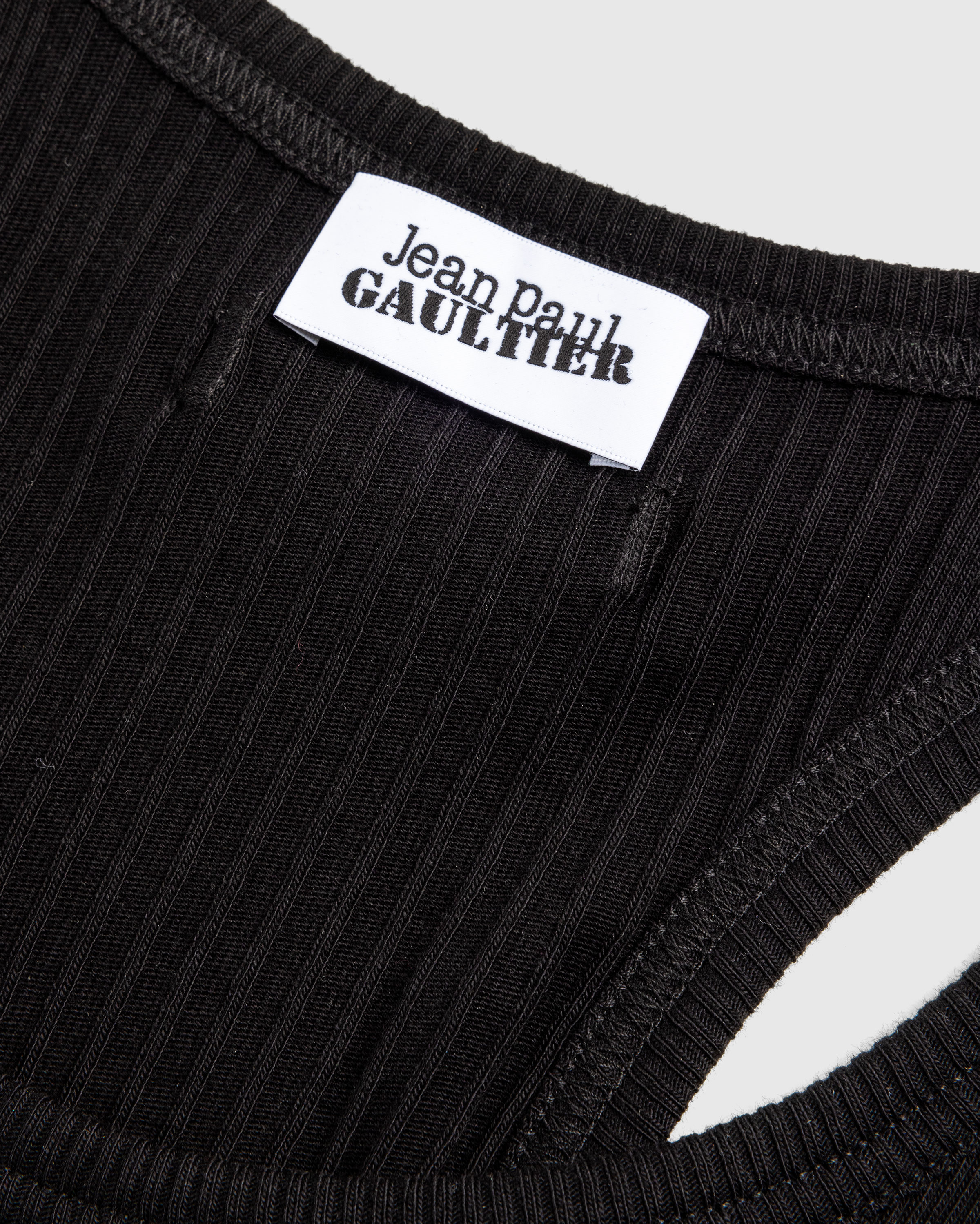 Jean Paul Gaultier – Ribbed Tank Top With Overall Buckles Black - Tank Tops - Black - Image 6