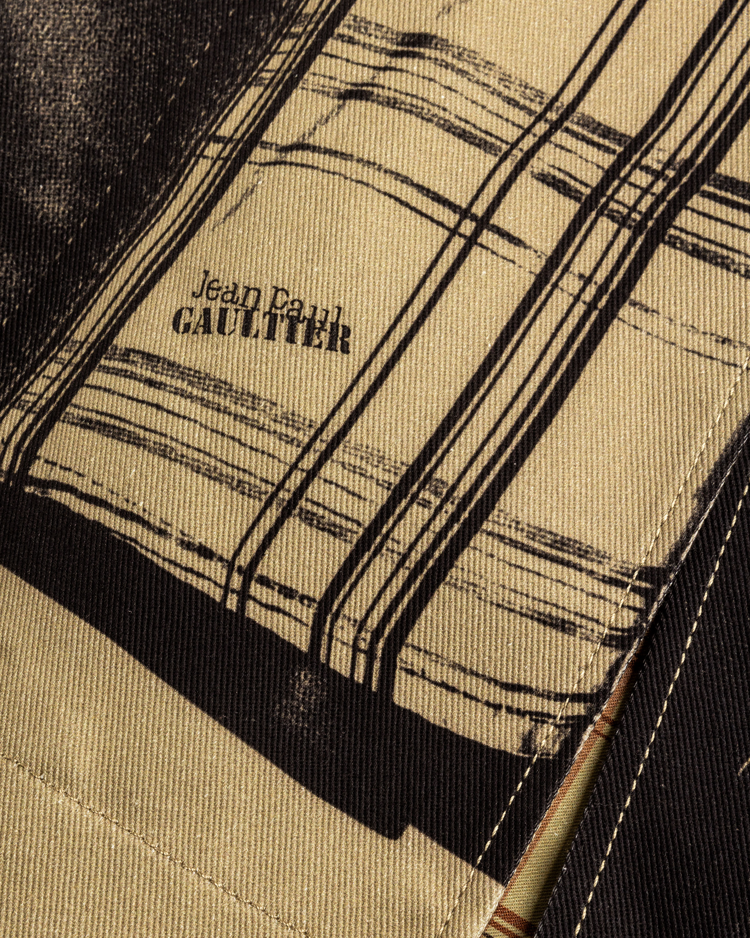 Jean Paul Gaultier – Trompe L'Œil Trench Coat Sand/Black - Trench Coats - Beige - Image 6