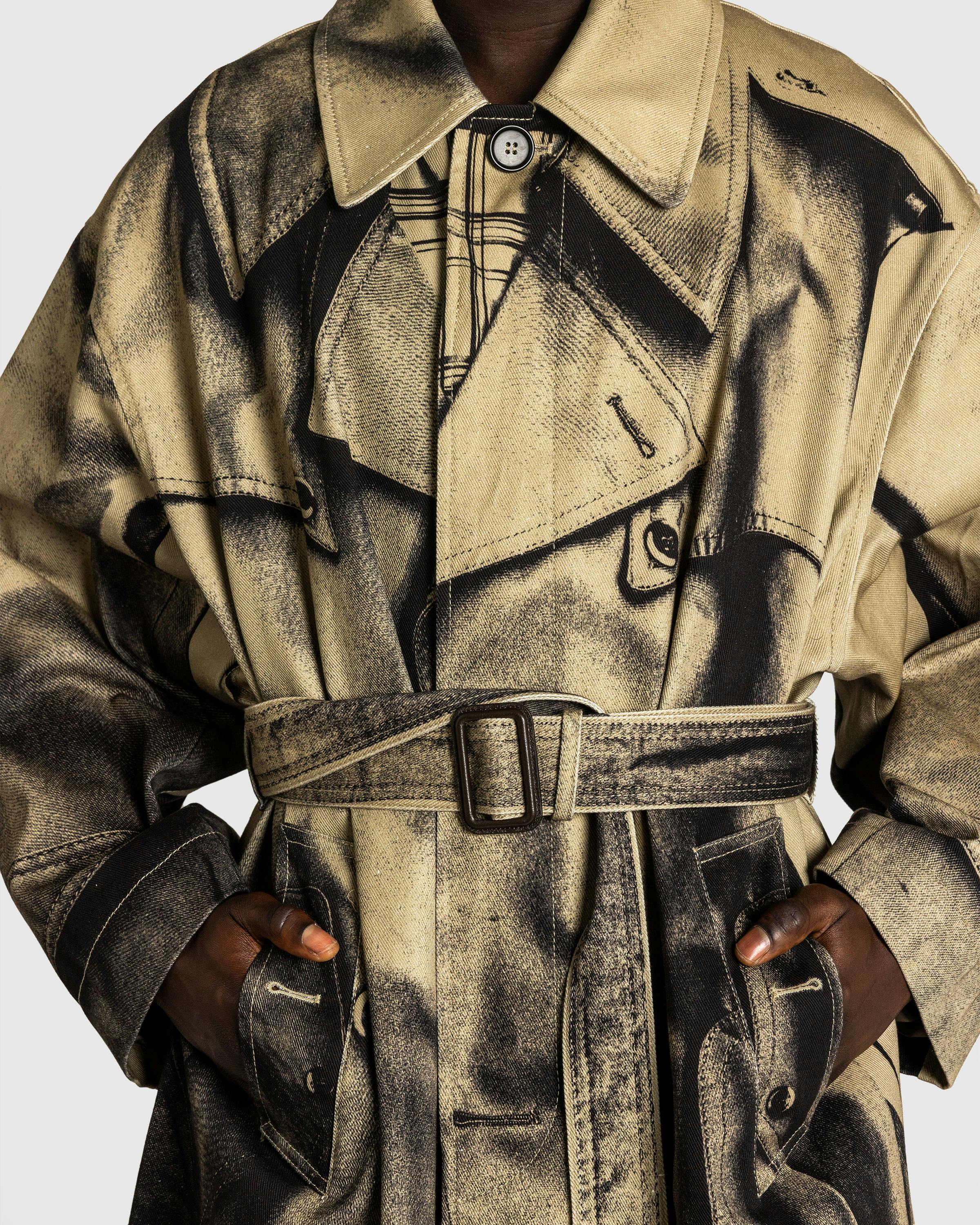 Jean Paul Gaultier – Trompe L'Œil Trench Coat Sand/Black - Trench Coats - Beige - Image 4