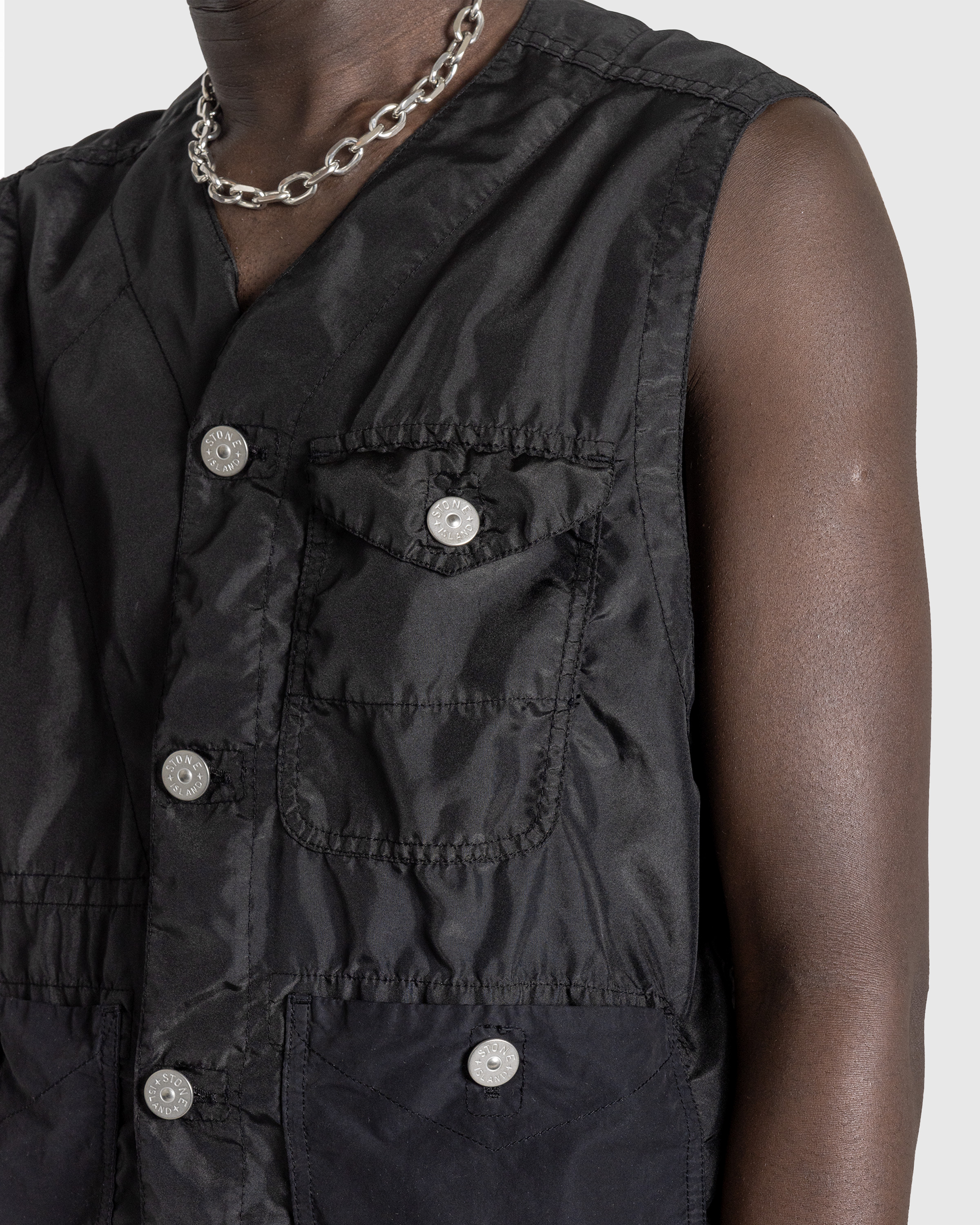 Stone Island – Garment-Dyed Vest Black - Outerwear - Black - Image 3