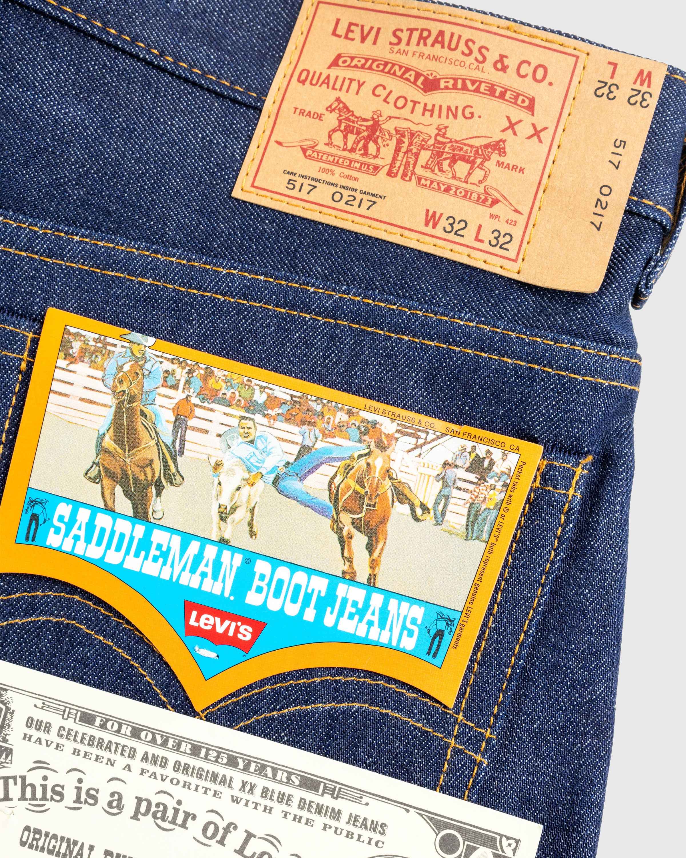 Levi's – 1970s 517 Bootcut Jeans Rigid Dark Indigo - Denim - Blue - Image 8