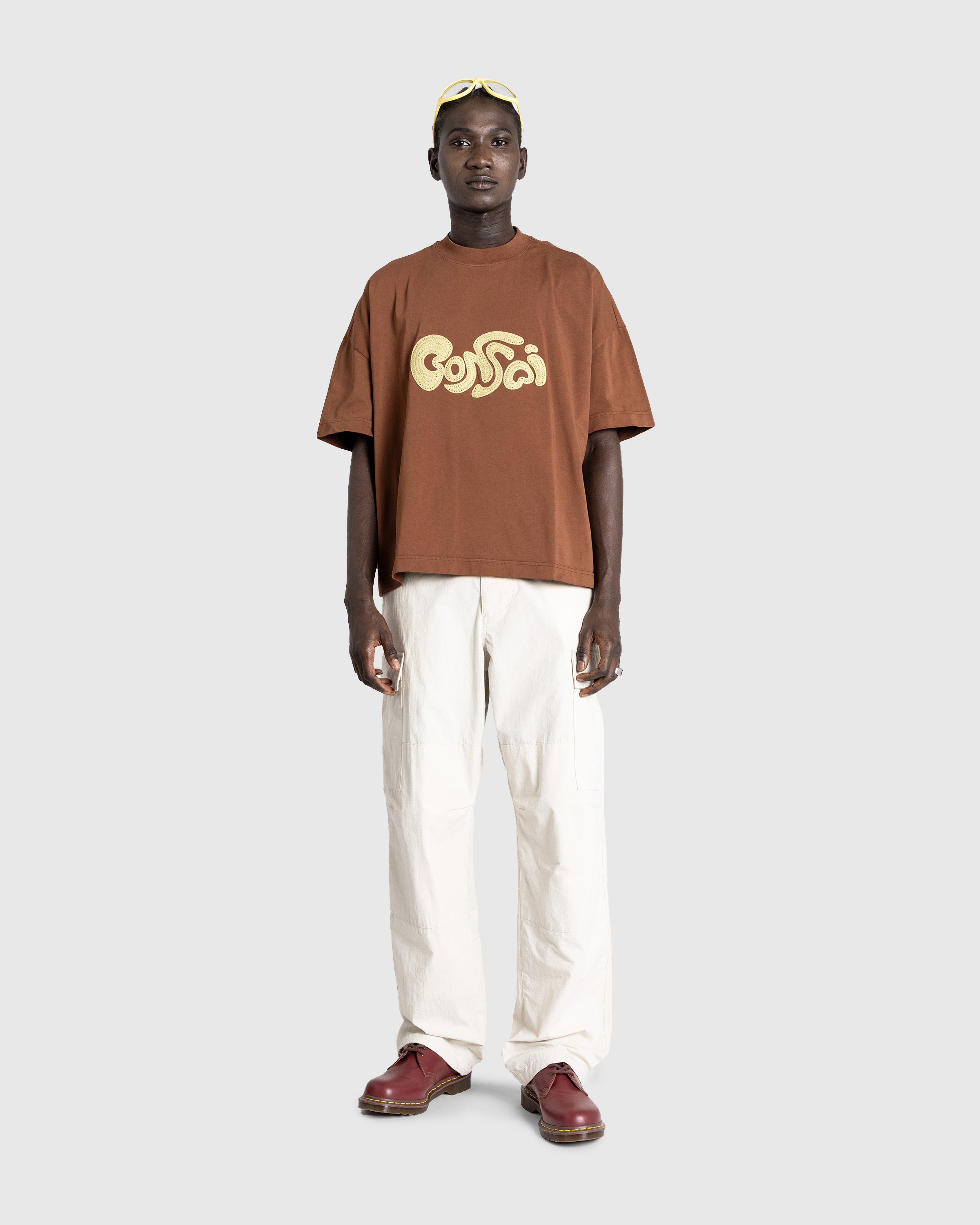 Bonsai – Oversize Embroidered T-Shirt Glazed Ginger - Tops - Brown - Image 4
