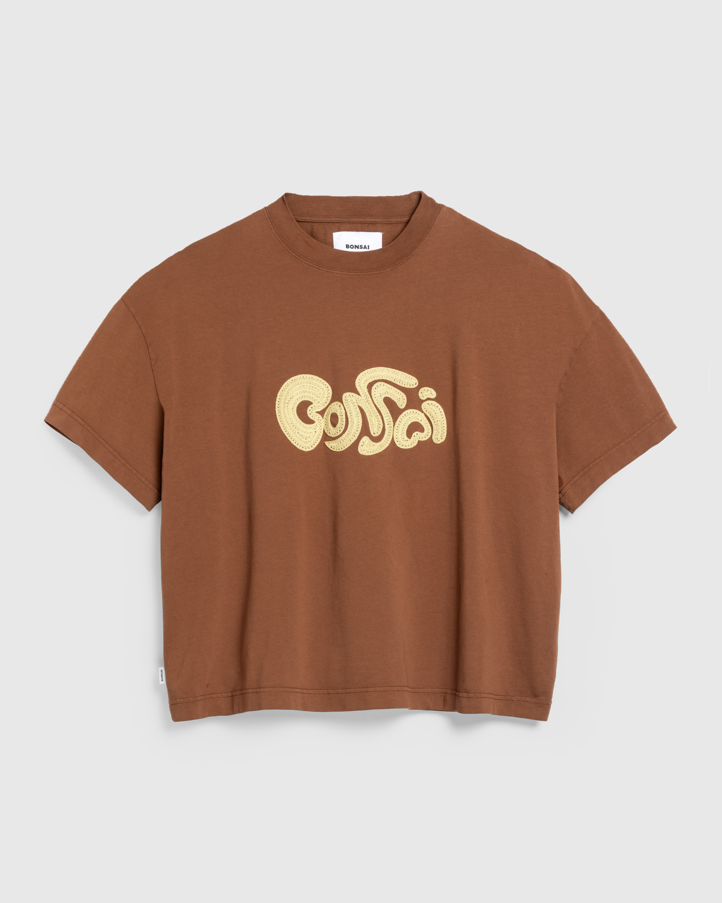 Bonsai – Oversize Embroidered T-Shirt Glazed Ginger - Tops - Brown - Image 1