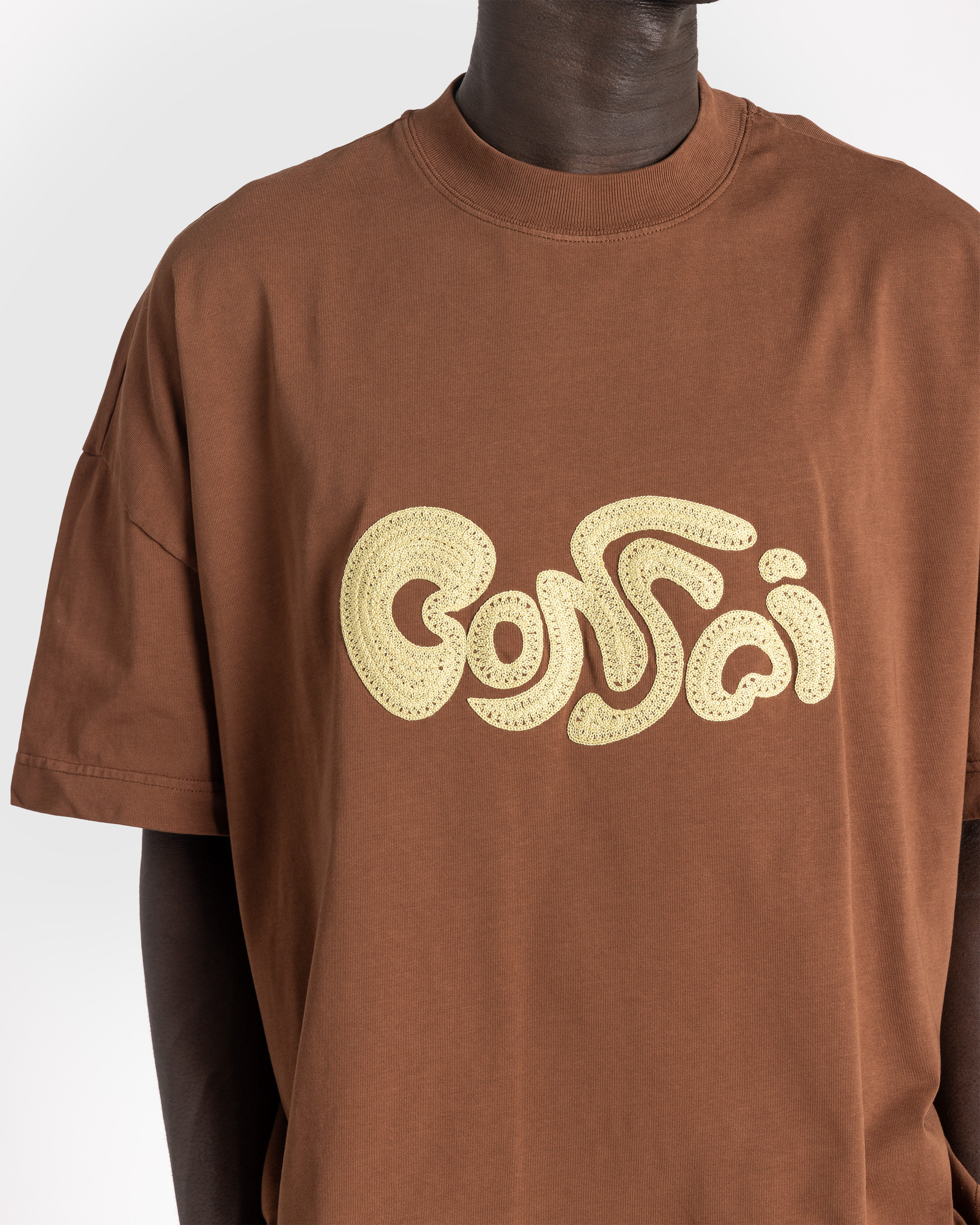 Bonsai – Oversize Embroidered T-Shirt Glazed Ginger - Tops - Brown - Image 7