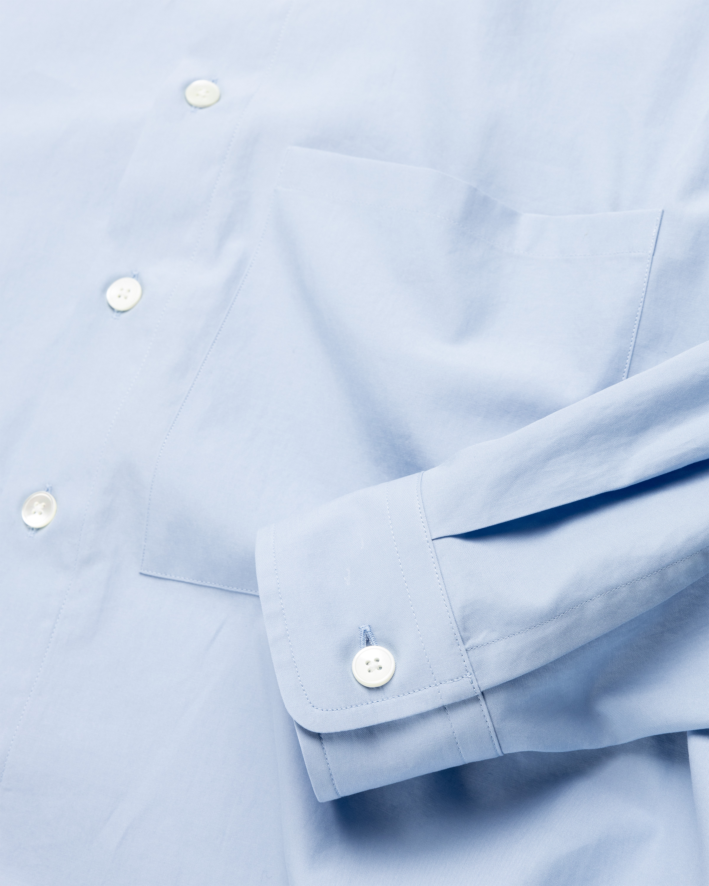 Auralee – Washed Finx Twill Big Shirt Sax Blue - Shirts - Blue - Image 7