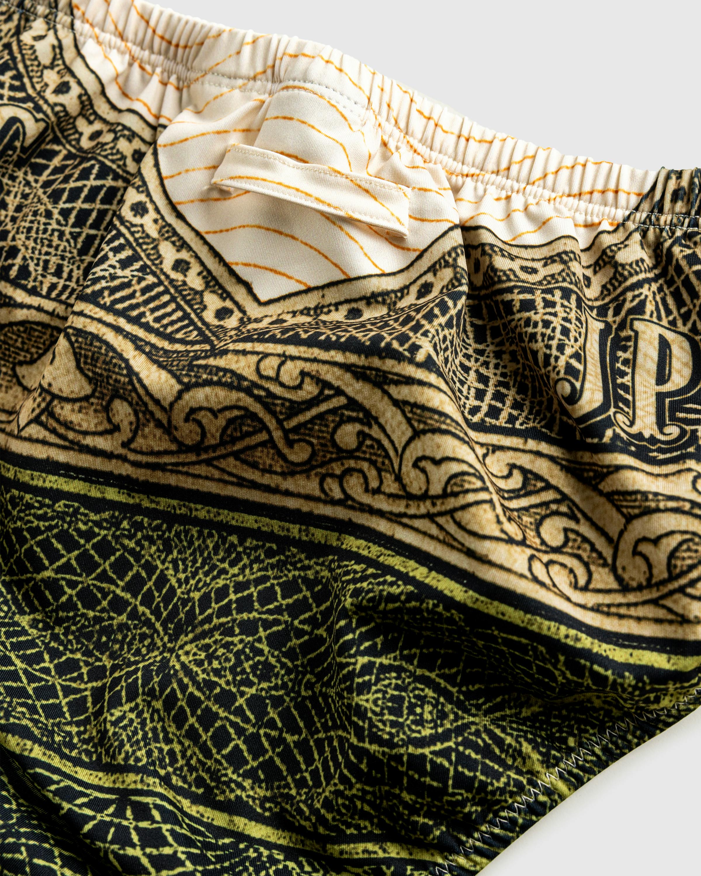 Jean Paul Gaultier – Swimsuit Briefs Printed Cartouche Green/Ecru/Black/Orange - Short - Multi - Image 4