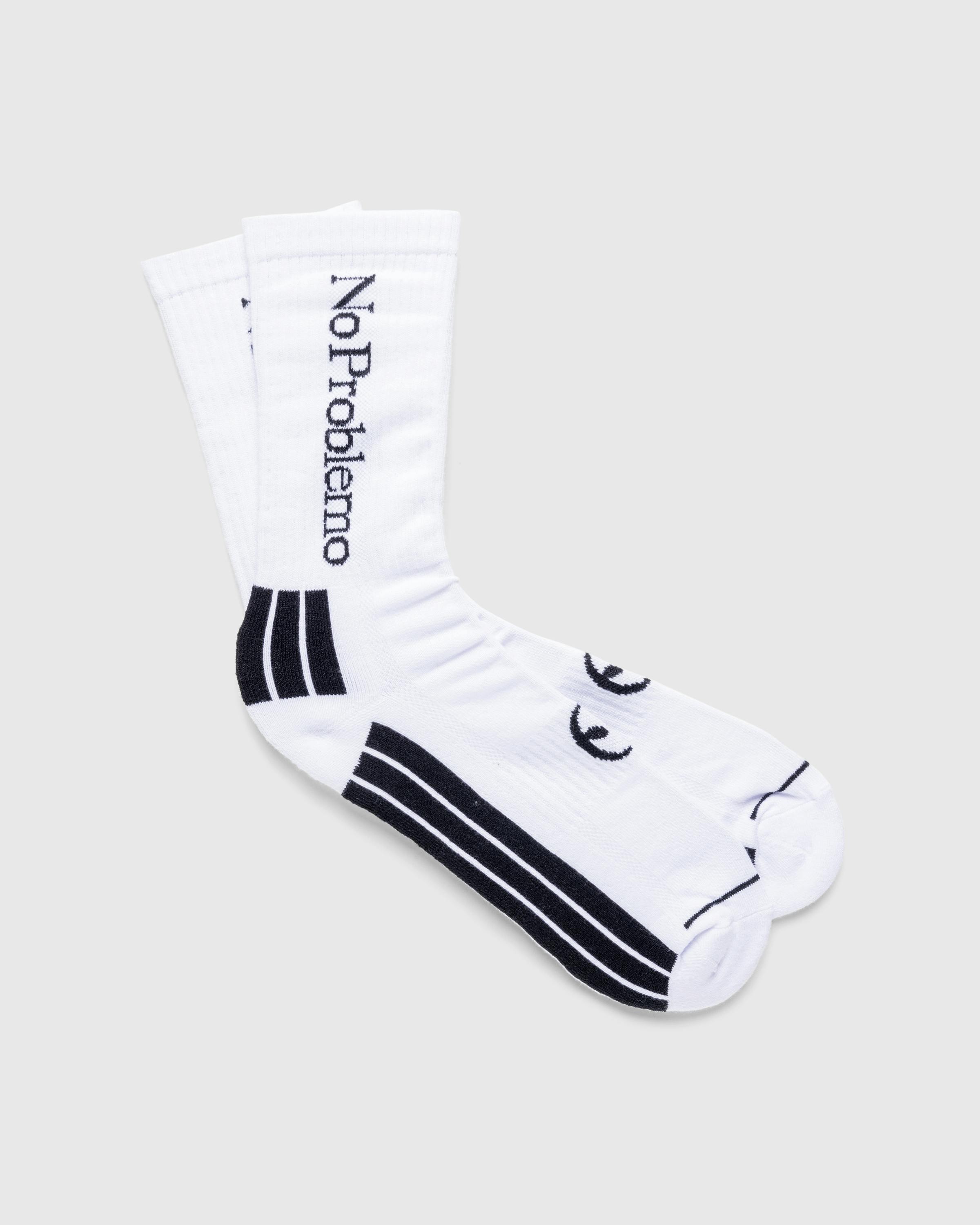 Aries – No Problemo Sock White - Crew - White - Image 1