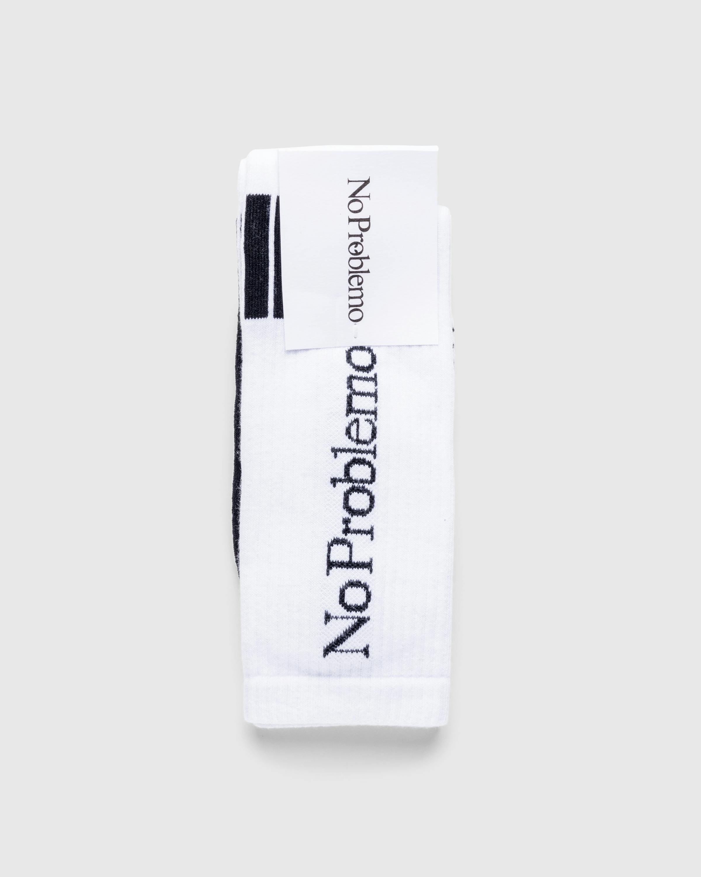 Aries – No Problemo Sock White - Crew - White - Image 3