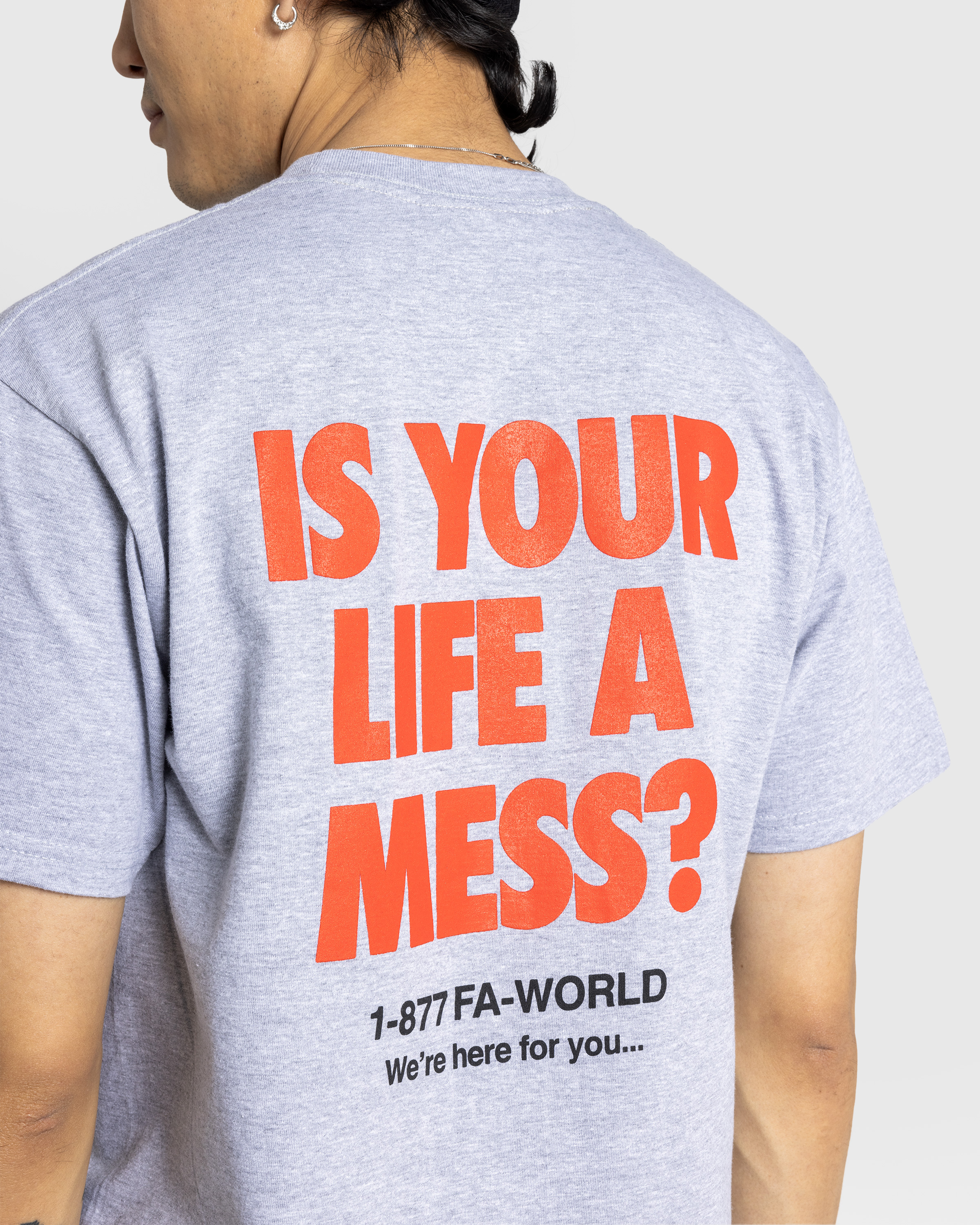 Fucking Awesome – Is Your Life A Mess Tee Heather Grey - T-Shirts - Grey - Image 5