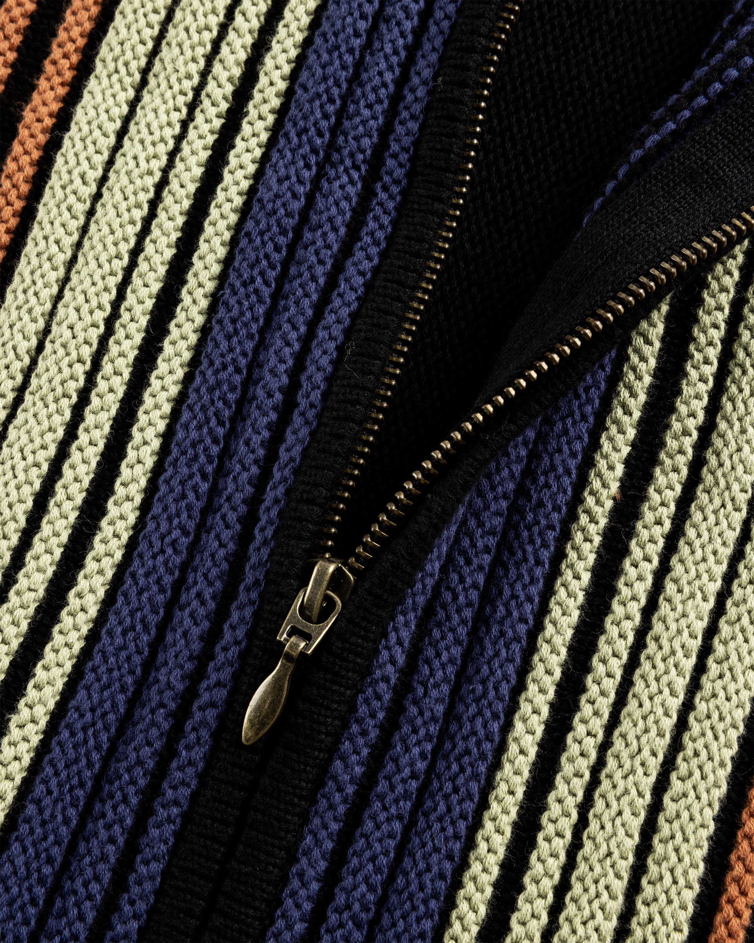 Fucking Awesome – Multi Stripe Zip Polo Black/Striped - Polos - Black - Image 6