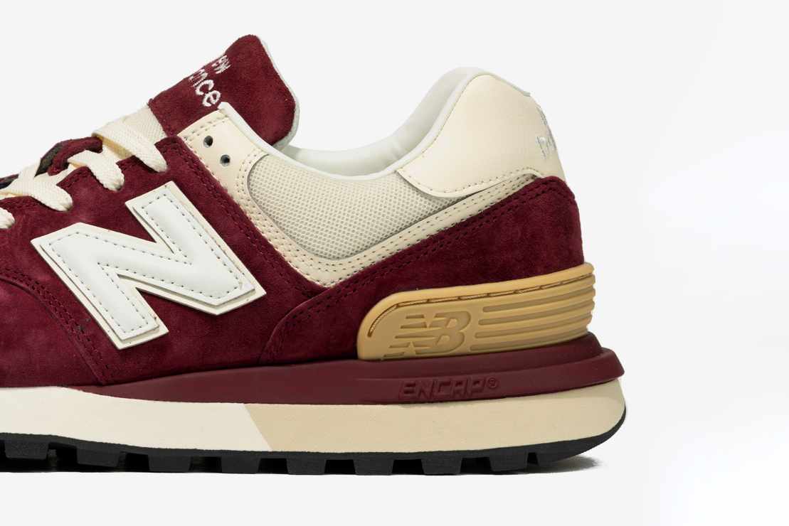 New Balance's 574 Legacy sneaker in brown suede