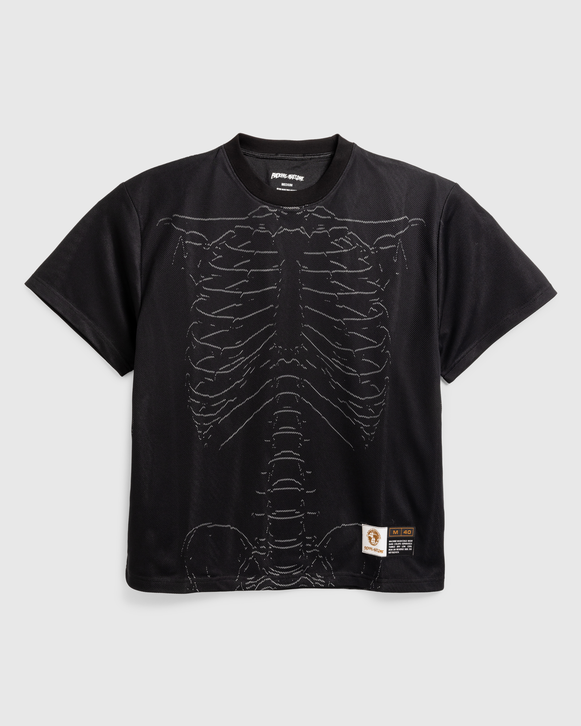 Fucking Awesome – Skeleton Mesh Tee Black - T-Shirts - Black - Image 1