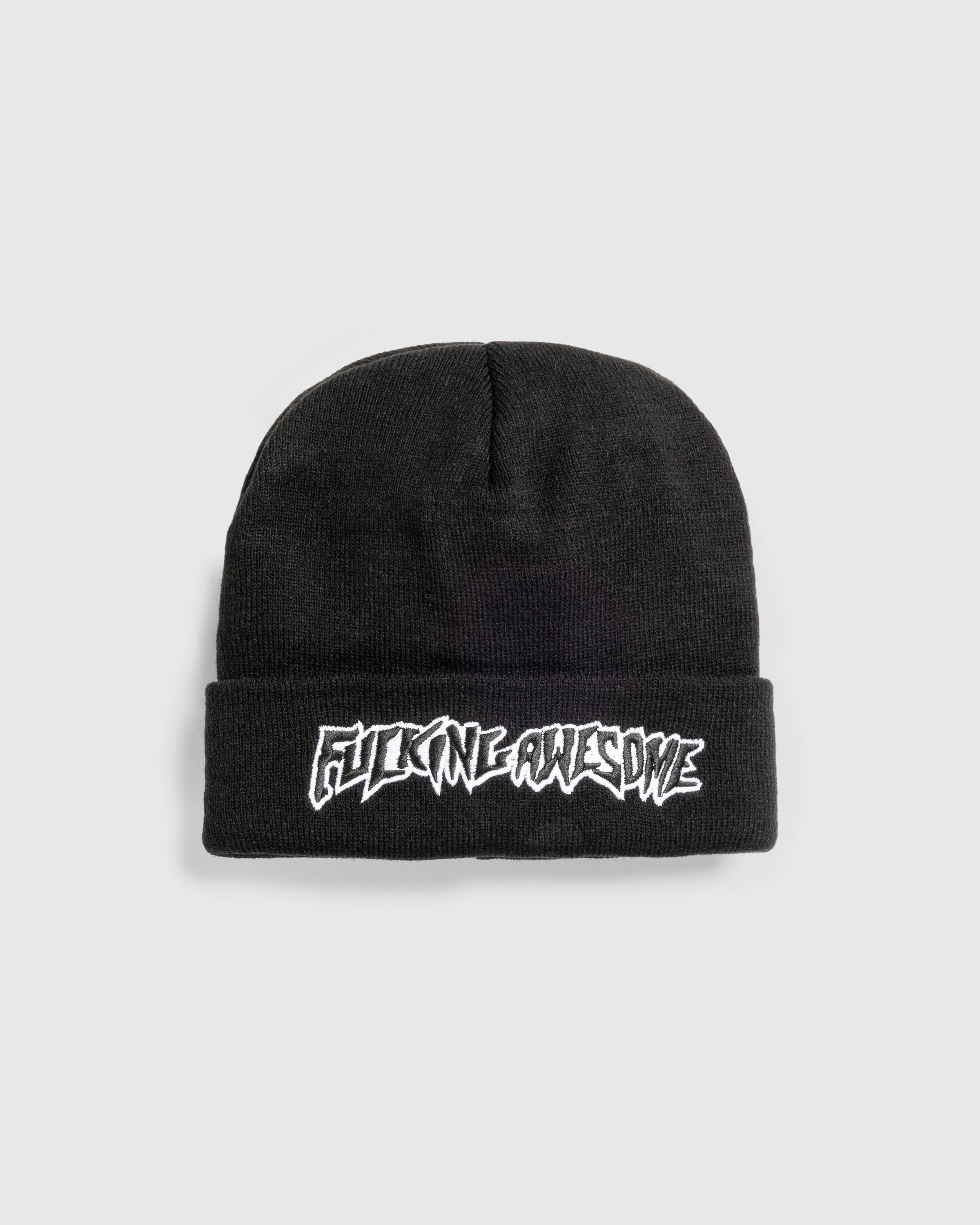 Fucking Awesome – Stamp Cuff Beanie Black - Beanies - Black - Image 1