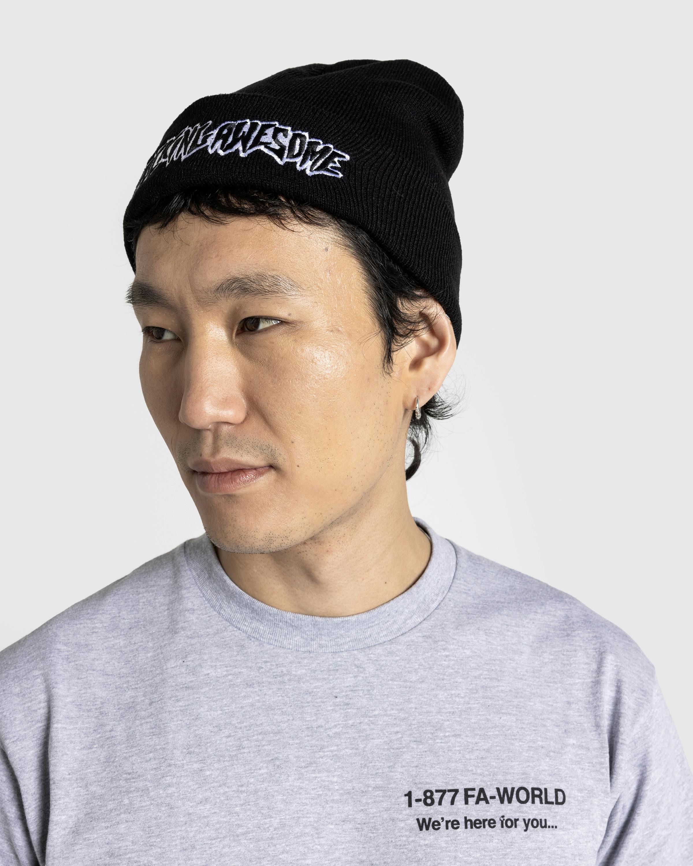 Fucking Awesome – Stamp Cuff Beanie Black - Beanies - Black - Image 2