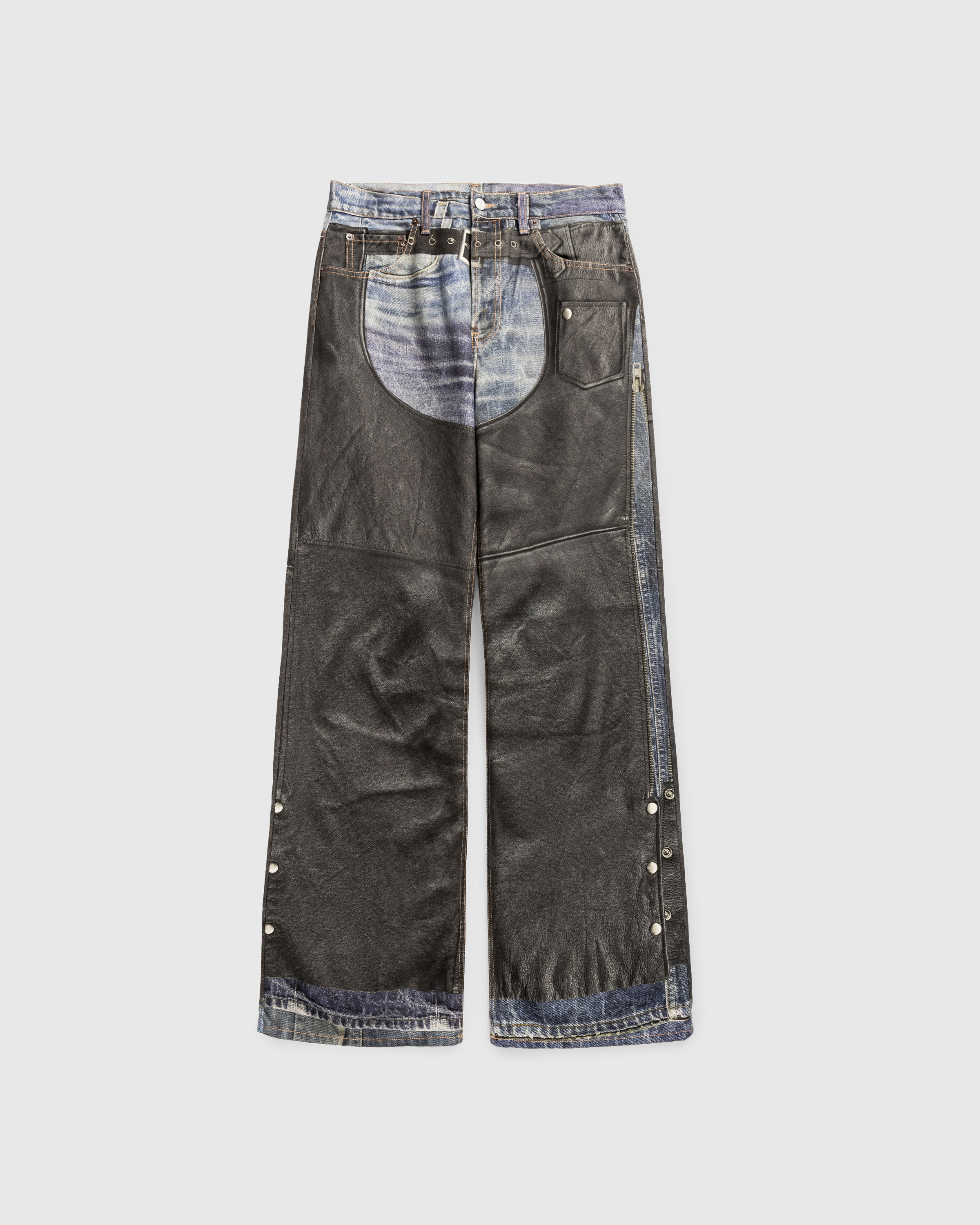 Acne Studios – Printed Trousers Blue/Black - Pants - Blue - Image 1