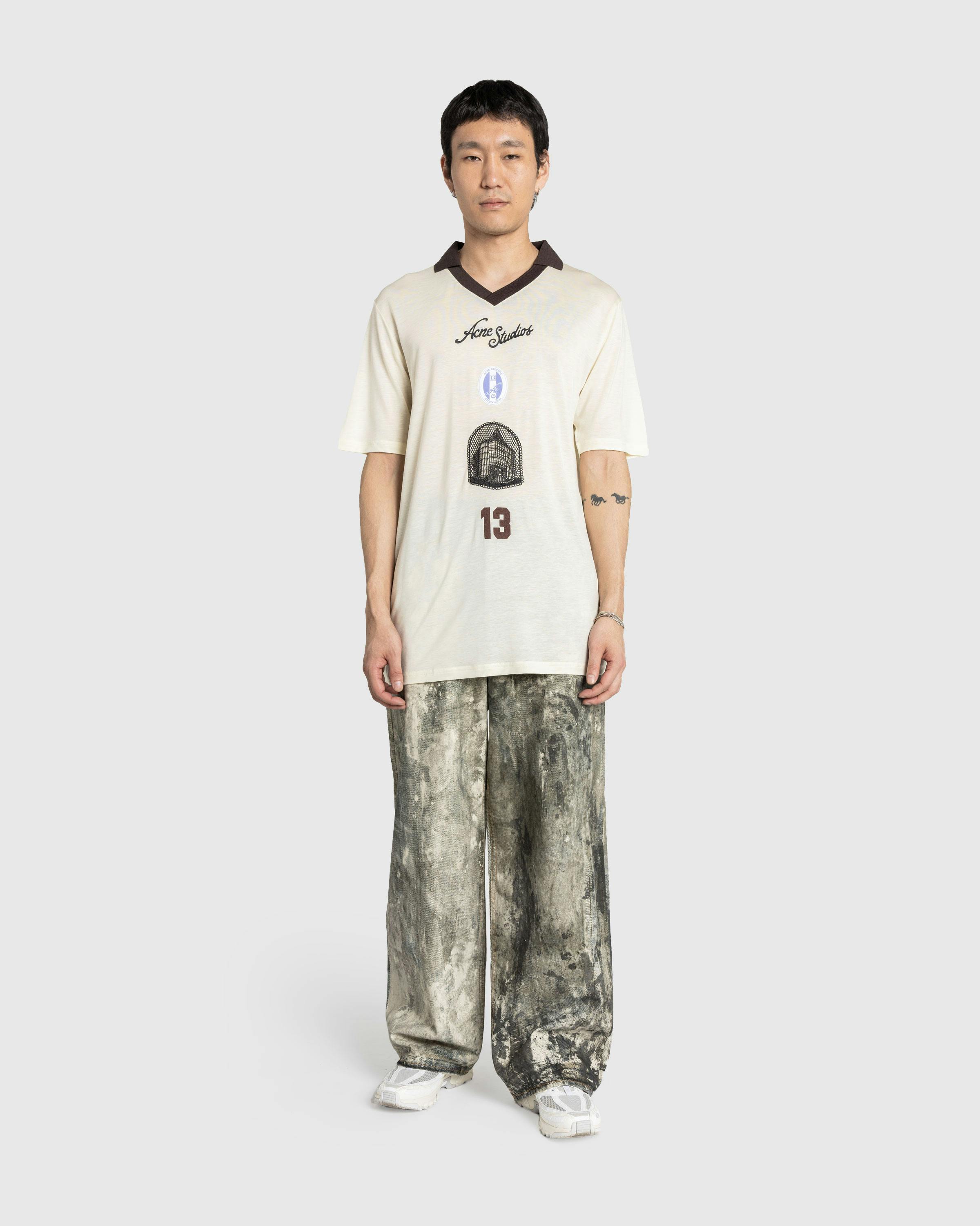 Acne Studios – Logo T-Shirt Ivory White - Tops - White - Image 3