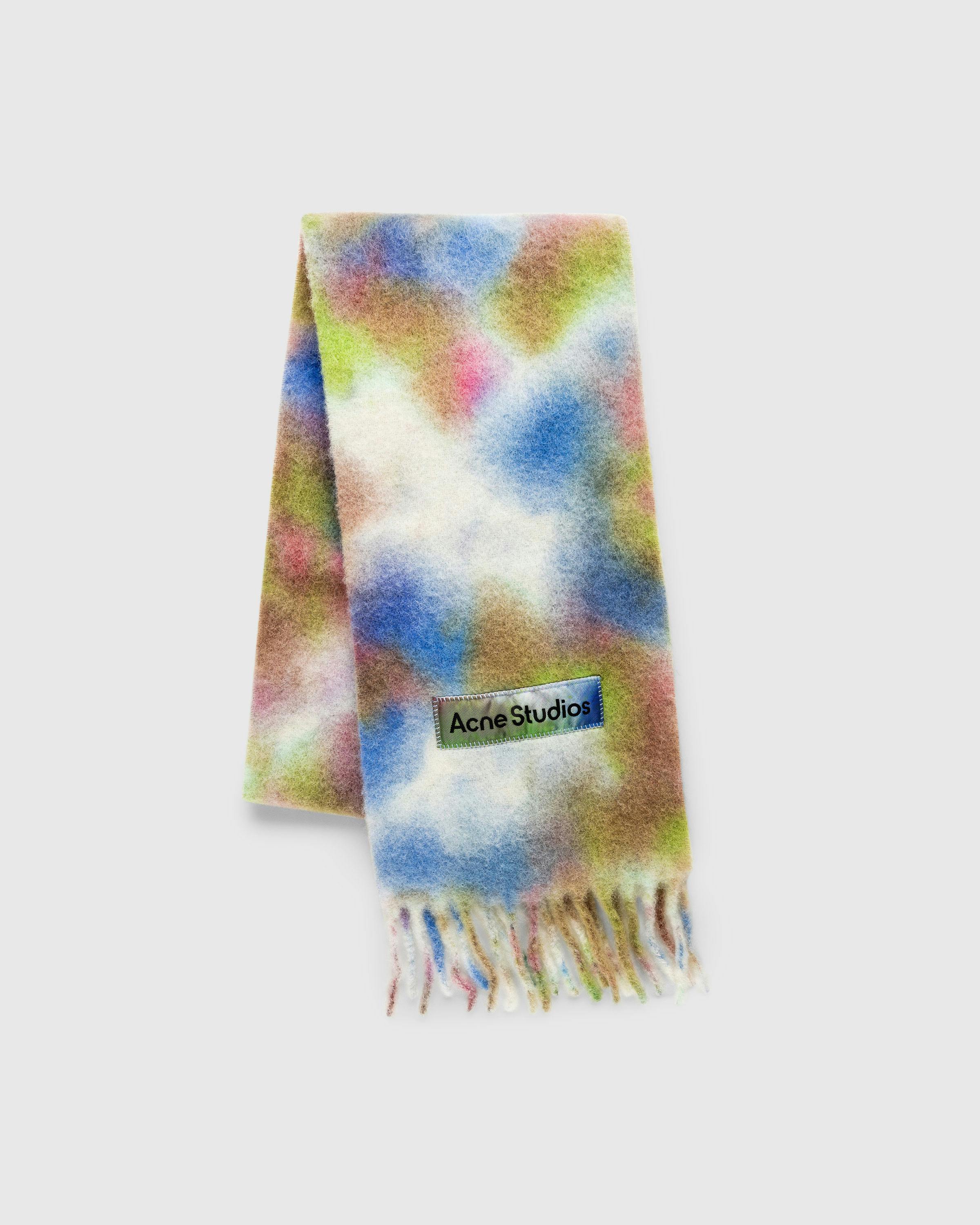 Acne Studios – Tie-Dye Alpaca Wool Scarf Green Multi - Scarves - Green - Image 3