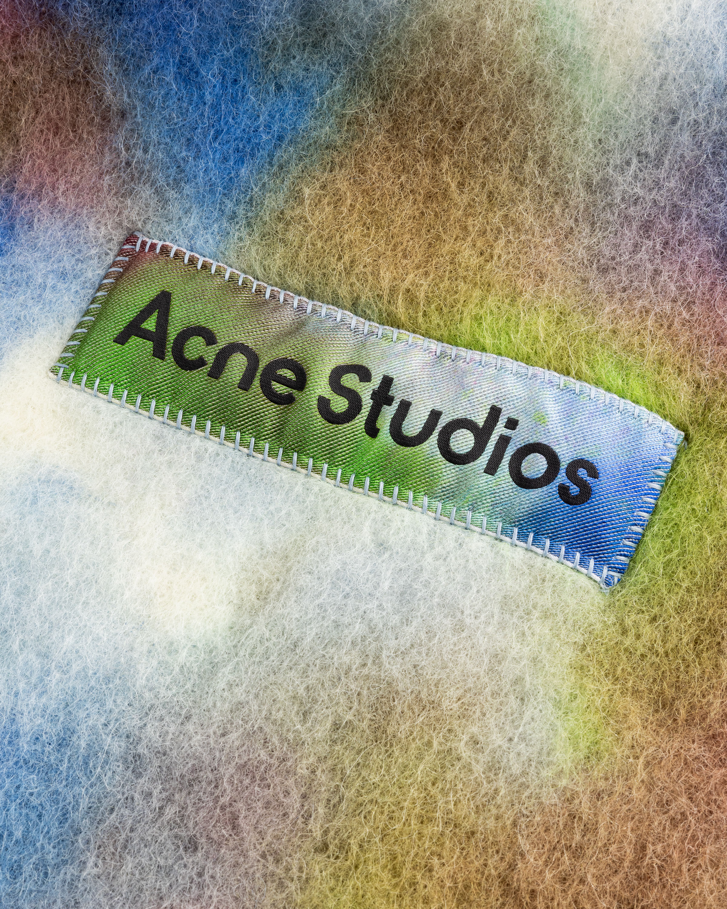Acne Studios – Tie-Dye Alpaca Wool Scarf Green Multi - Scarves - Green - Image 5