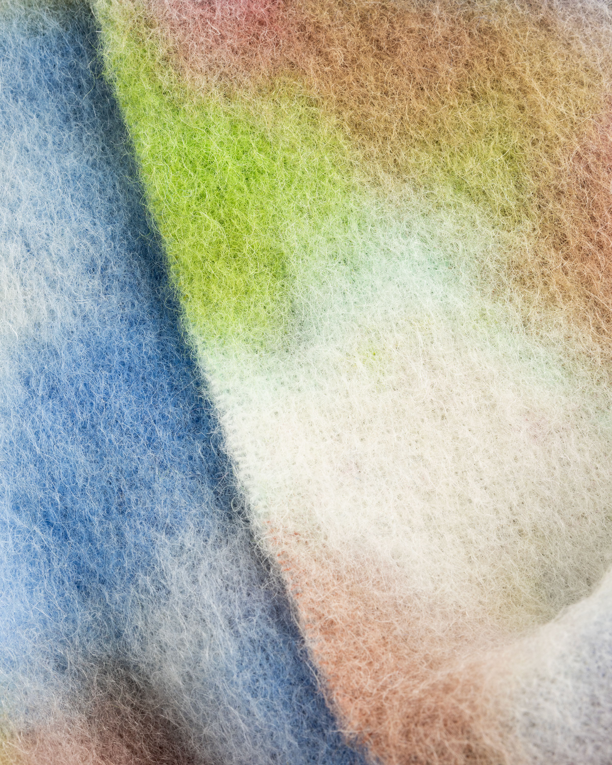 Acne Studios – Tie-Dye Alpaca Wool Scarf Green Multi - Scarves - Green - Image 6