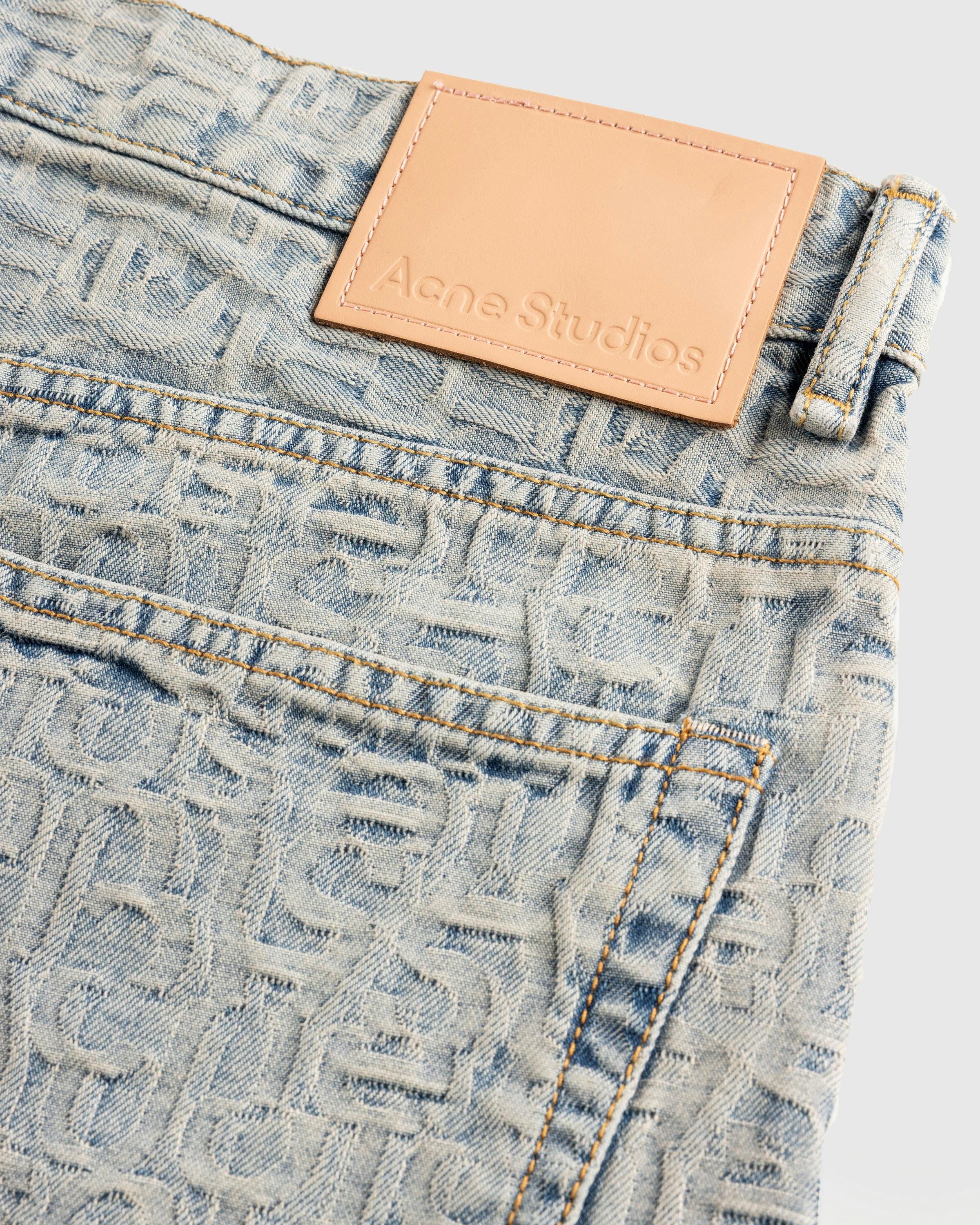 Acne Studios – Monogram Denim Shorts Blue/Beige - Shorts - Blue - Image 7