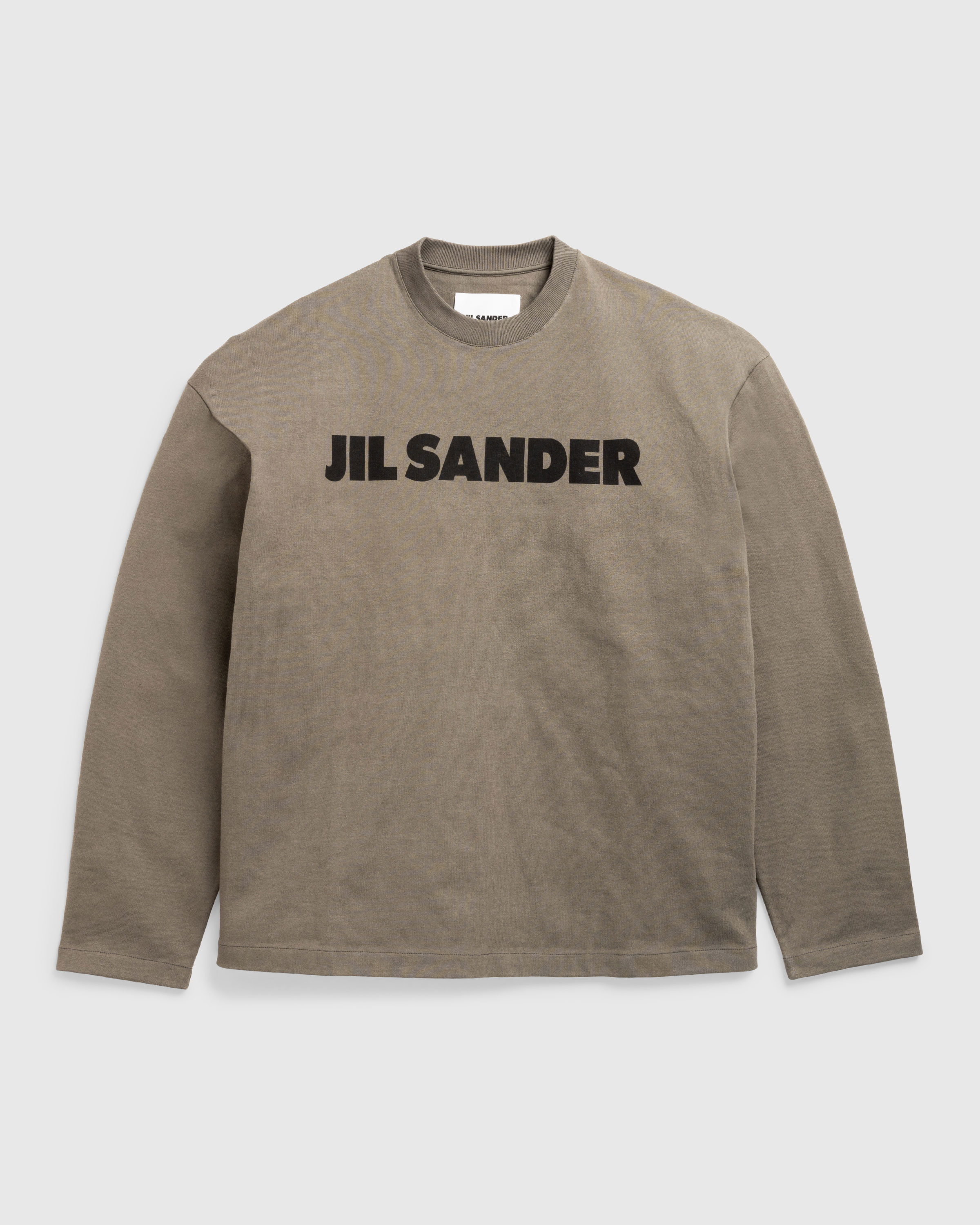 Jil Sander – Long-Sleeve Logo T-Shirt Thyme Green - T-Shirts - Green - Image 1