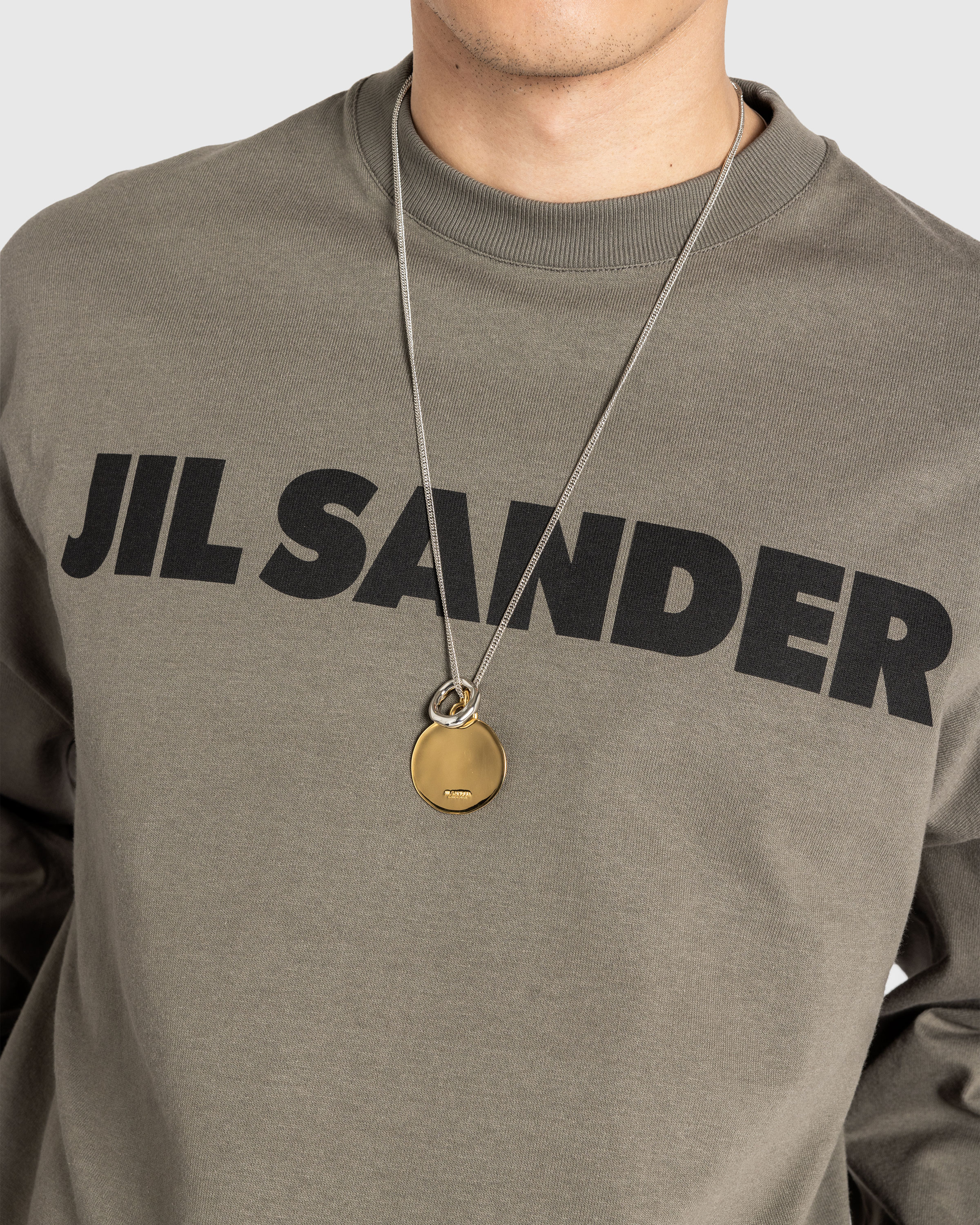Jil Sander – Long-Sleeve Logo T-Shirt Thyme Green - T-Shirts - Green - Image 7
