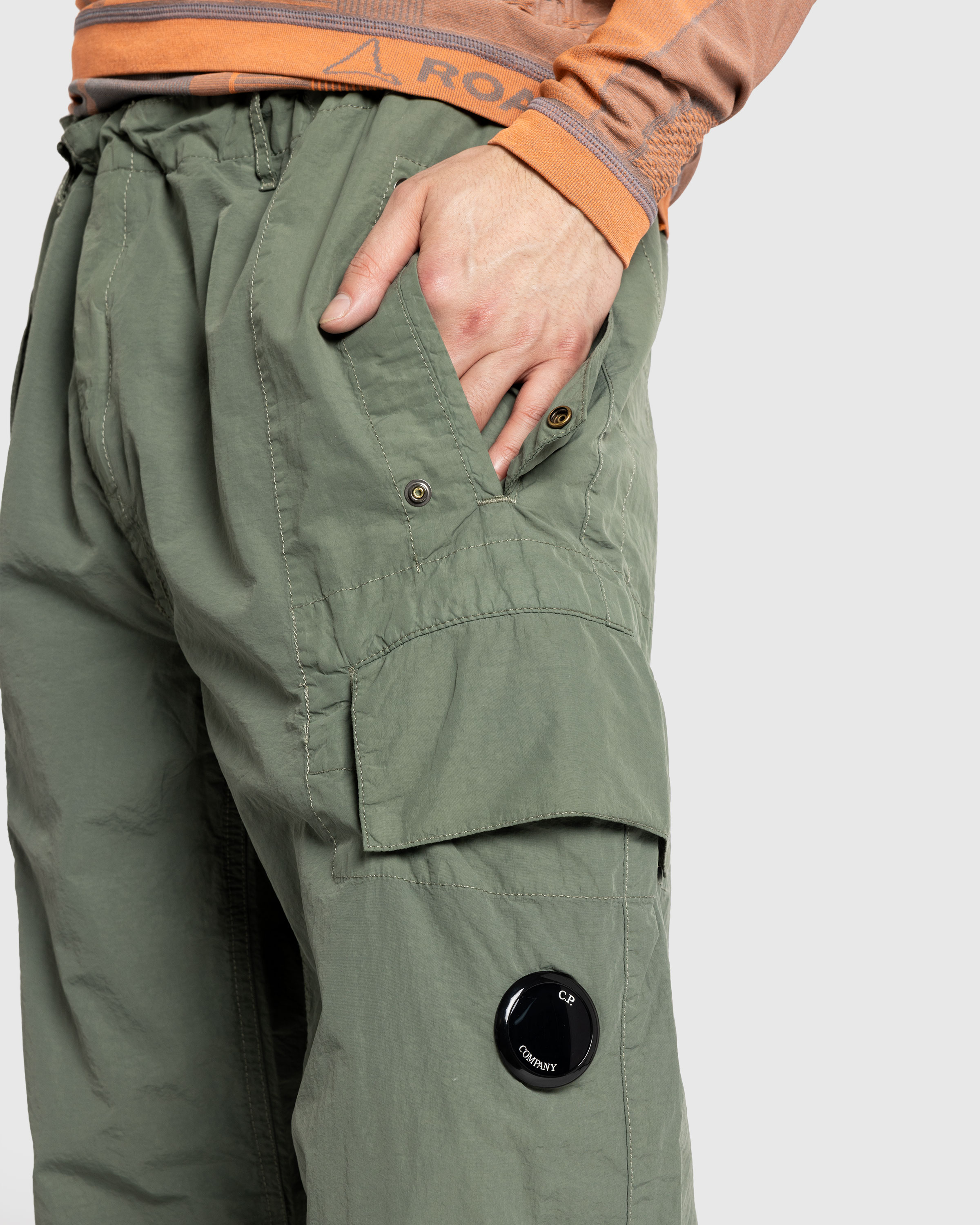 C.P. Company – Nylon Cargo Pants Agave Green - Pants - Green - Image 6