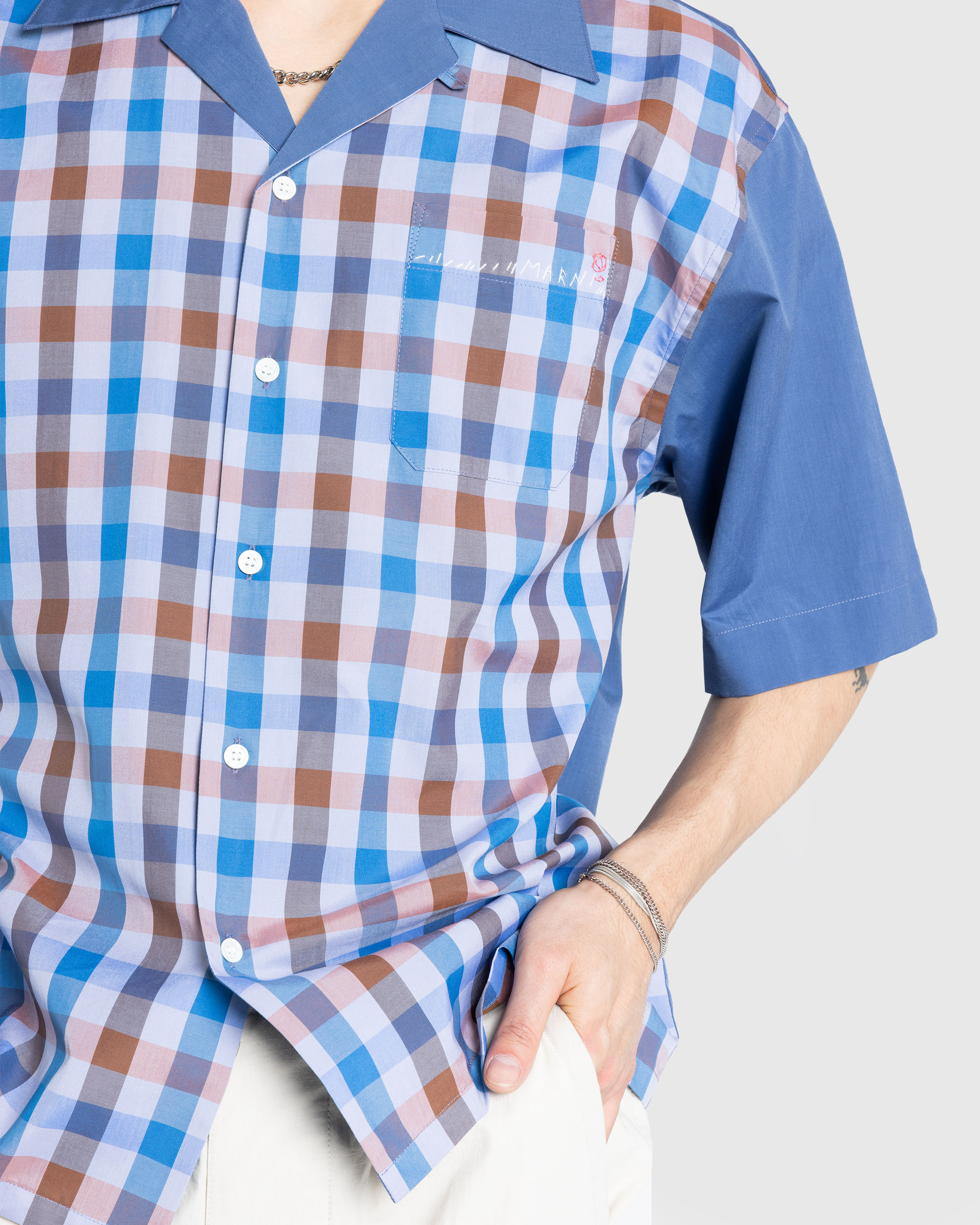 Marni – Bowling Shirt Mercury - Longsleeve Shirts - Blue - Image 5
