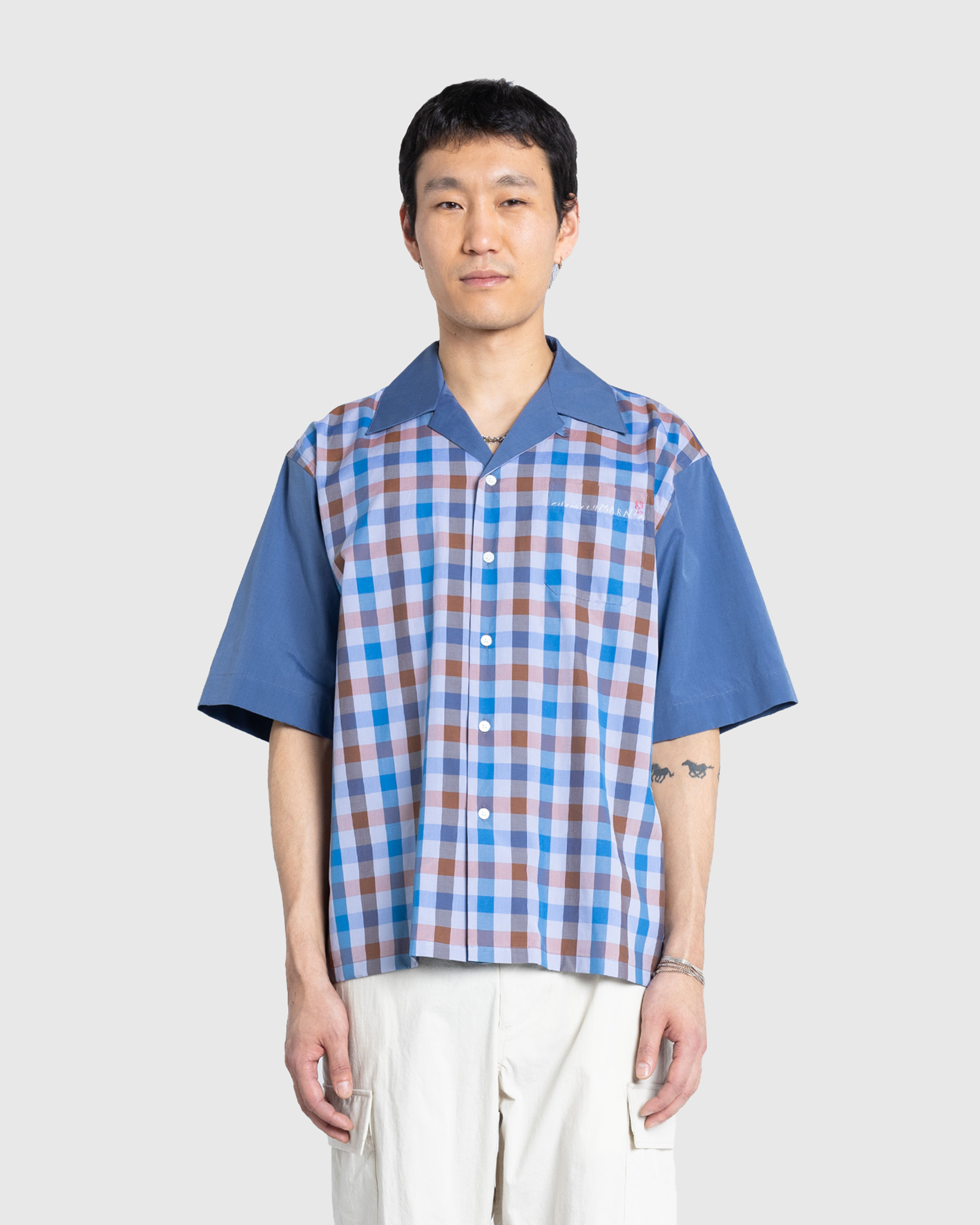 Marni – Bowling Shirt Mercury - Longsleeve Shirts - Blue - Image 2