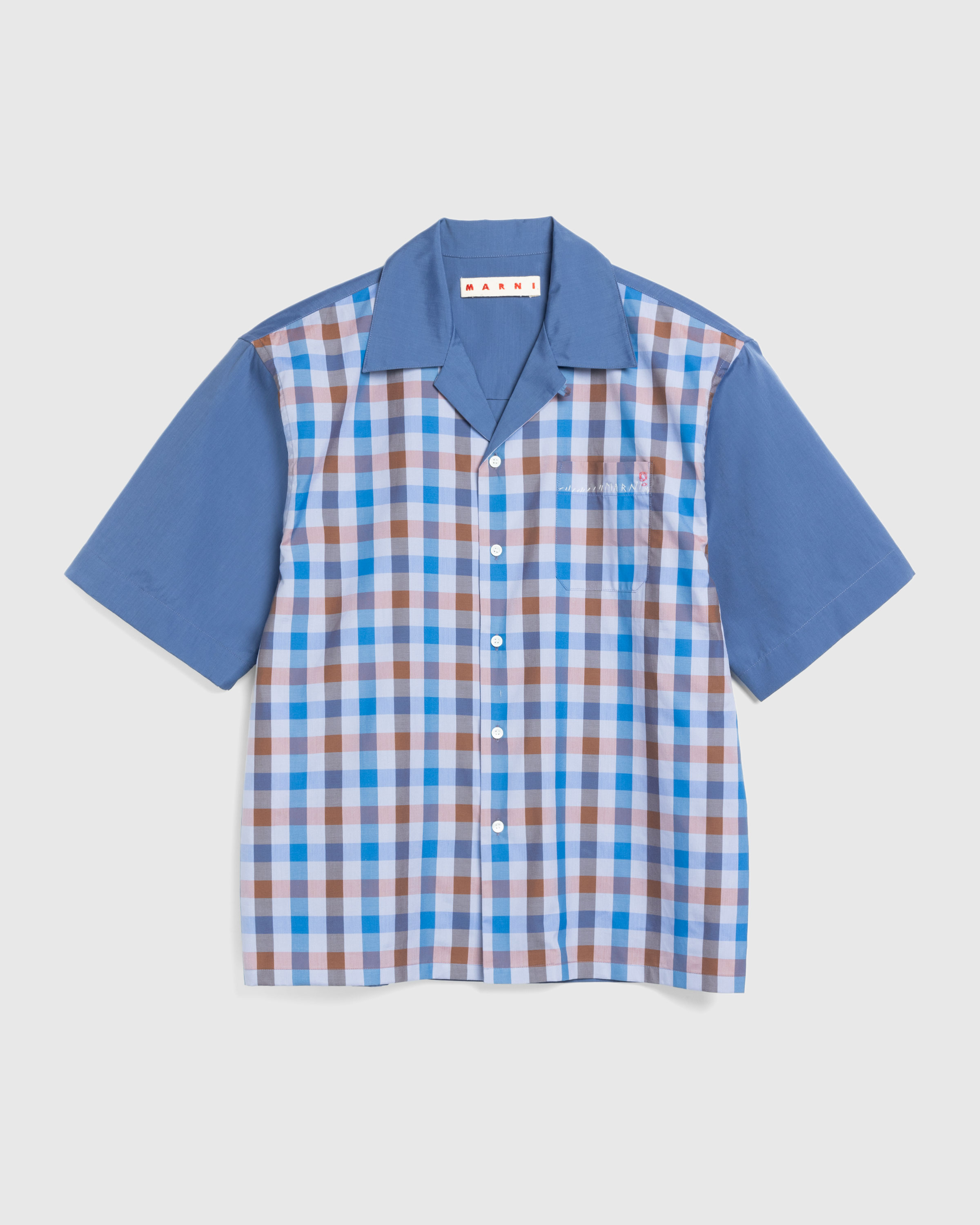 Marni – Bowling Shirt Mercury - Longsleeve Shirts - Blue - Image 1