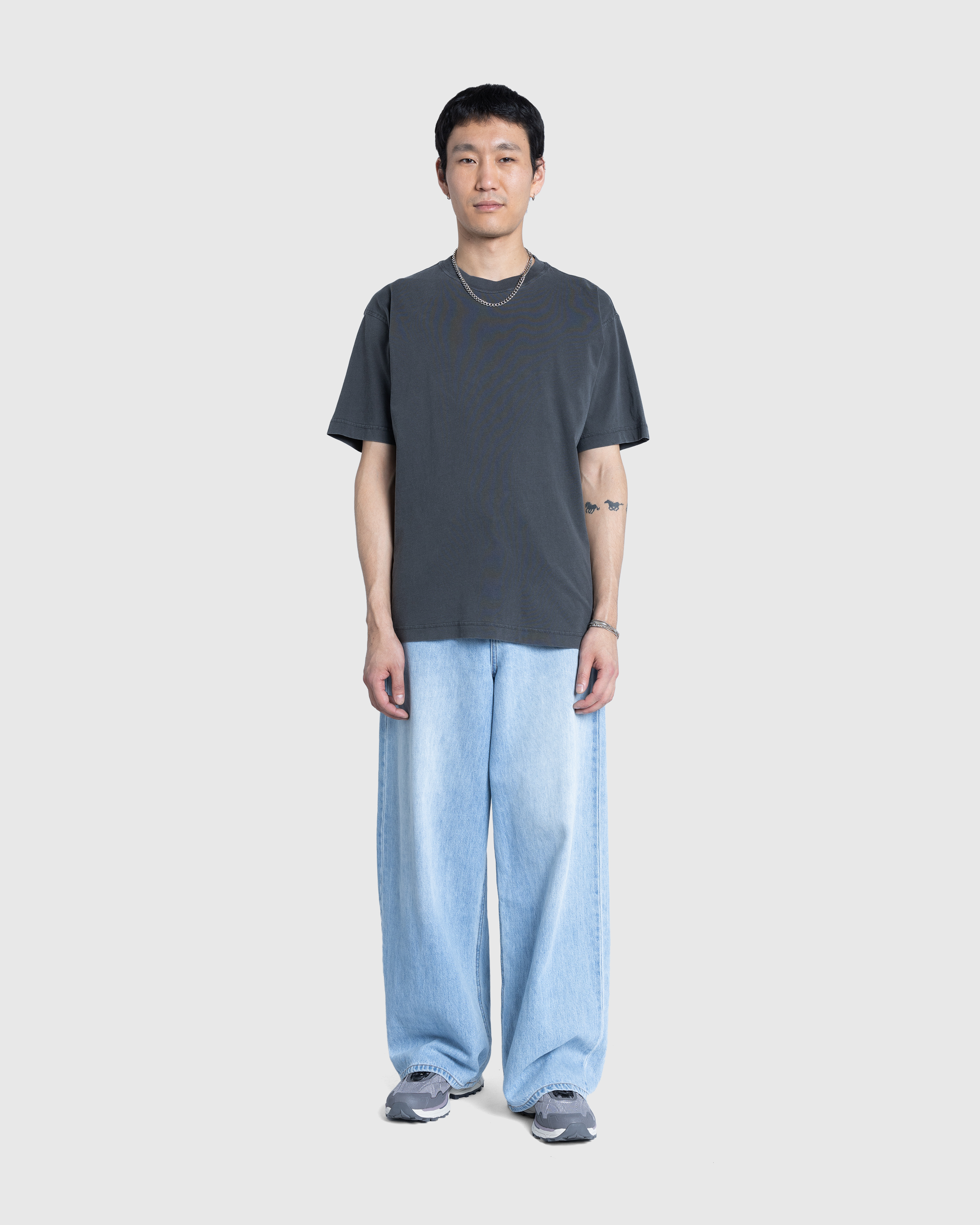 Carhartt WIP – Dune T-Shirt Charcoal/Garment Dyed - Tops - Grey - Image 3