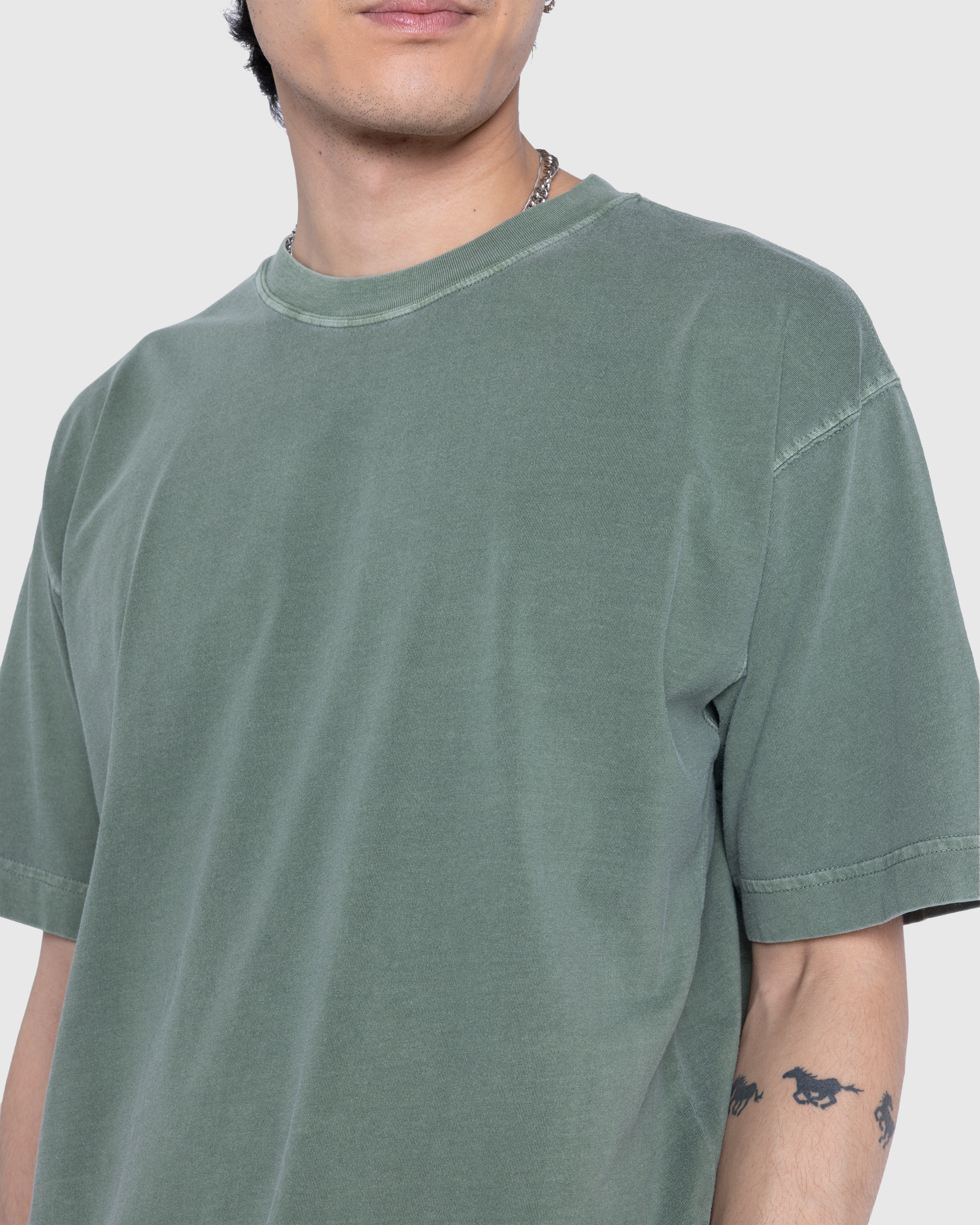 Carhartt WIP – Dune T-Shirt Park/Garment Dyed - Tops - Green - Image 5