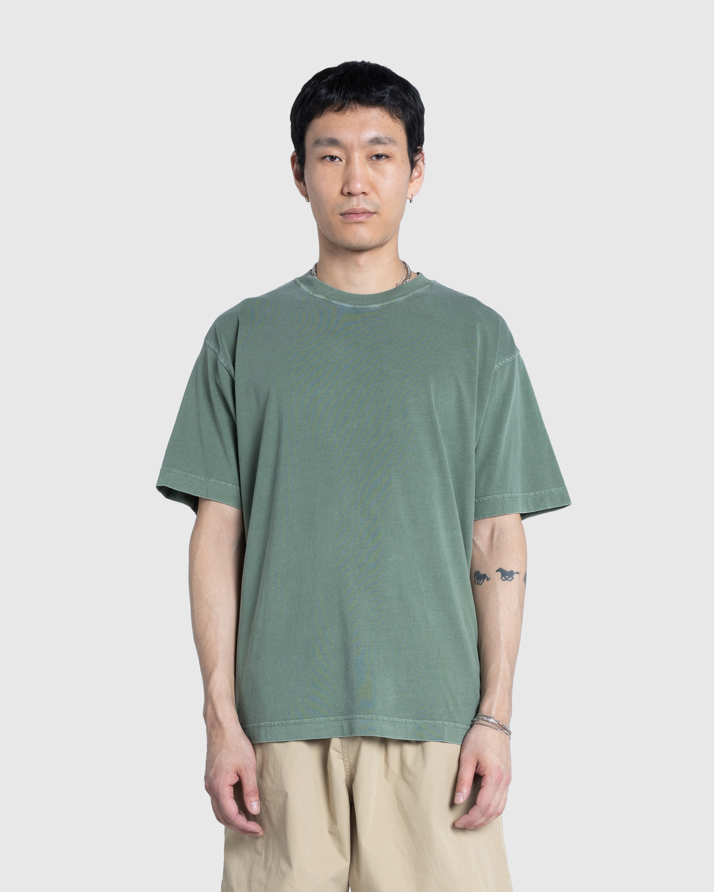 Carhartt WIP – Dune T-Shirt Park/Garment Dyed - Tops - Green - Image 2