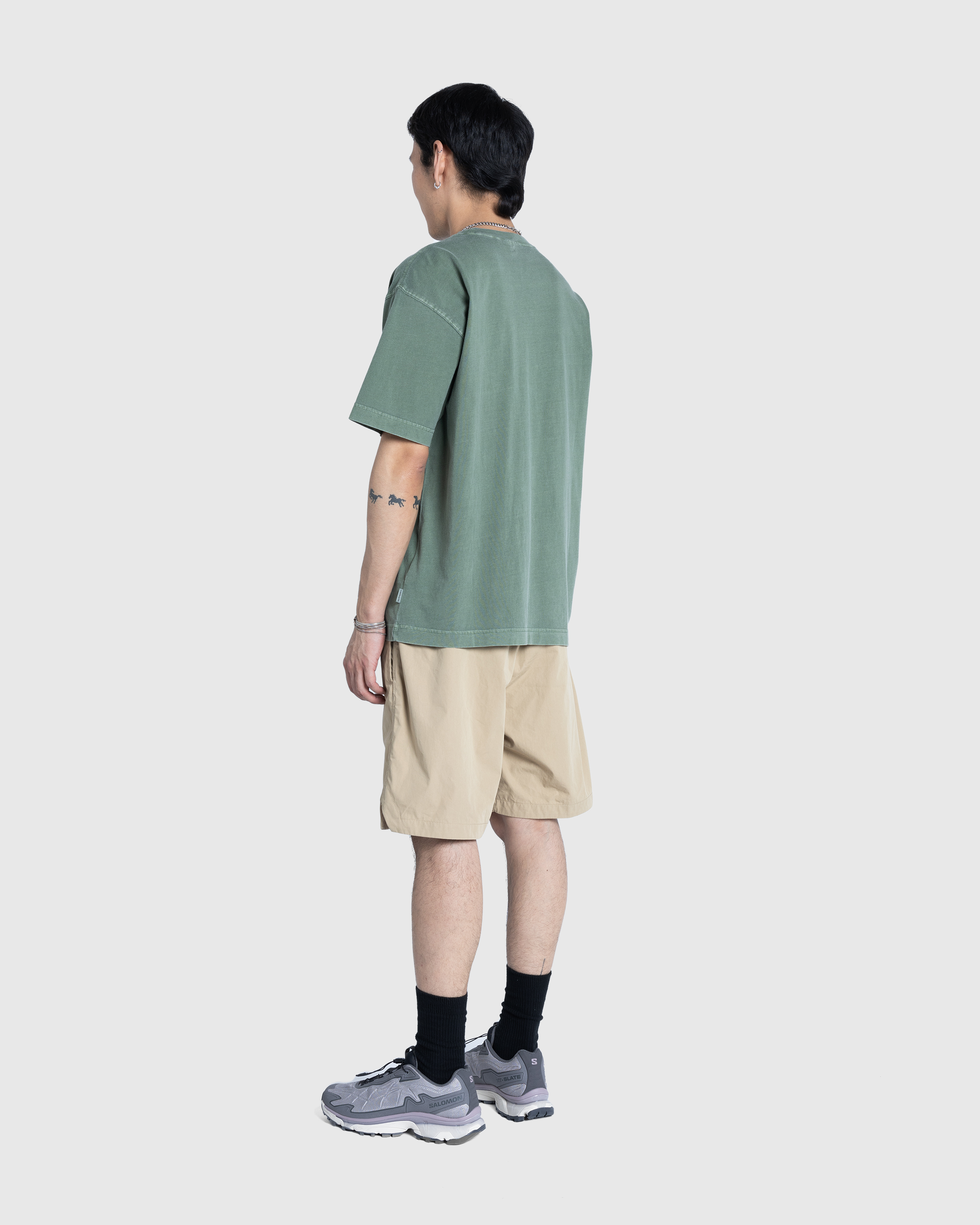 Carhartt WIP – Dune T-Shirt Park/Garment Dyed - Tops - Green - Image 4