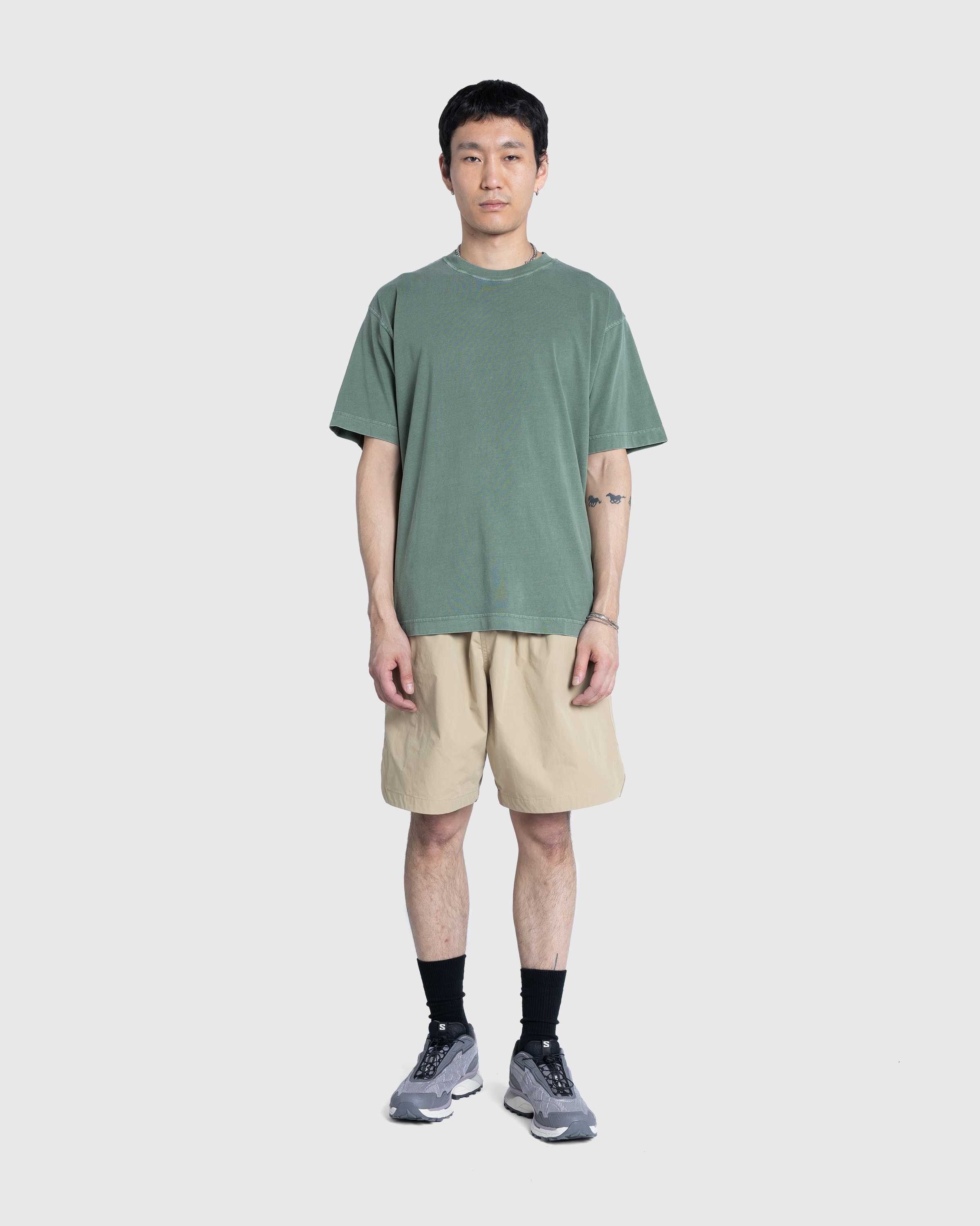 Carhartt WIP – Dune T-Shirt Park/Garment Dyed - Tops - Green - Image 3