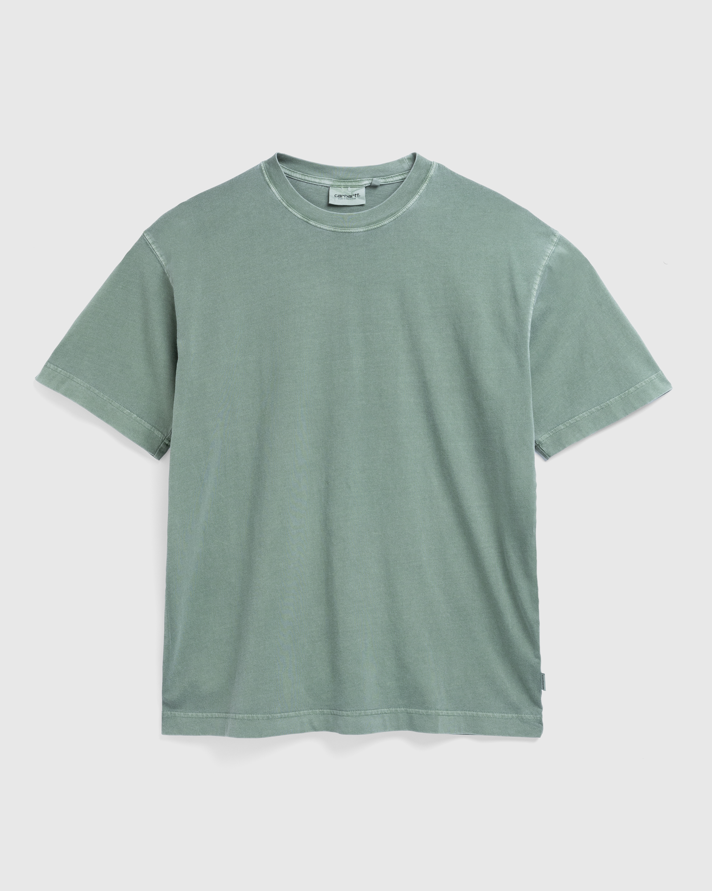 Carhartt WIP – Dune T-Shirt Park/Garment Dyed - Tops - Green - Image 1