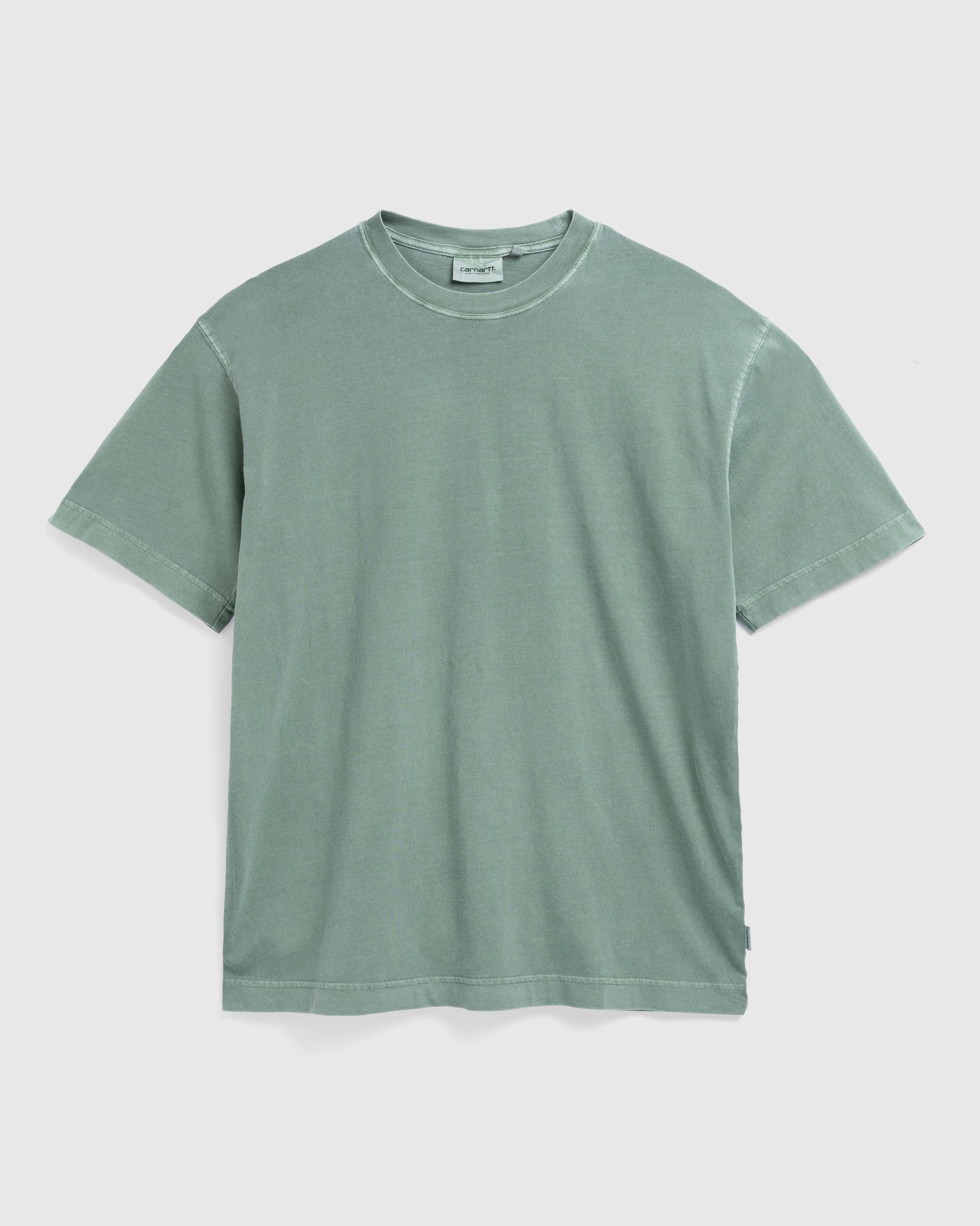 Carhartt WIP – Dune T-Shirt Park/Garment Dyed - Tops - Green - Image 1