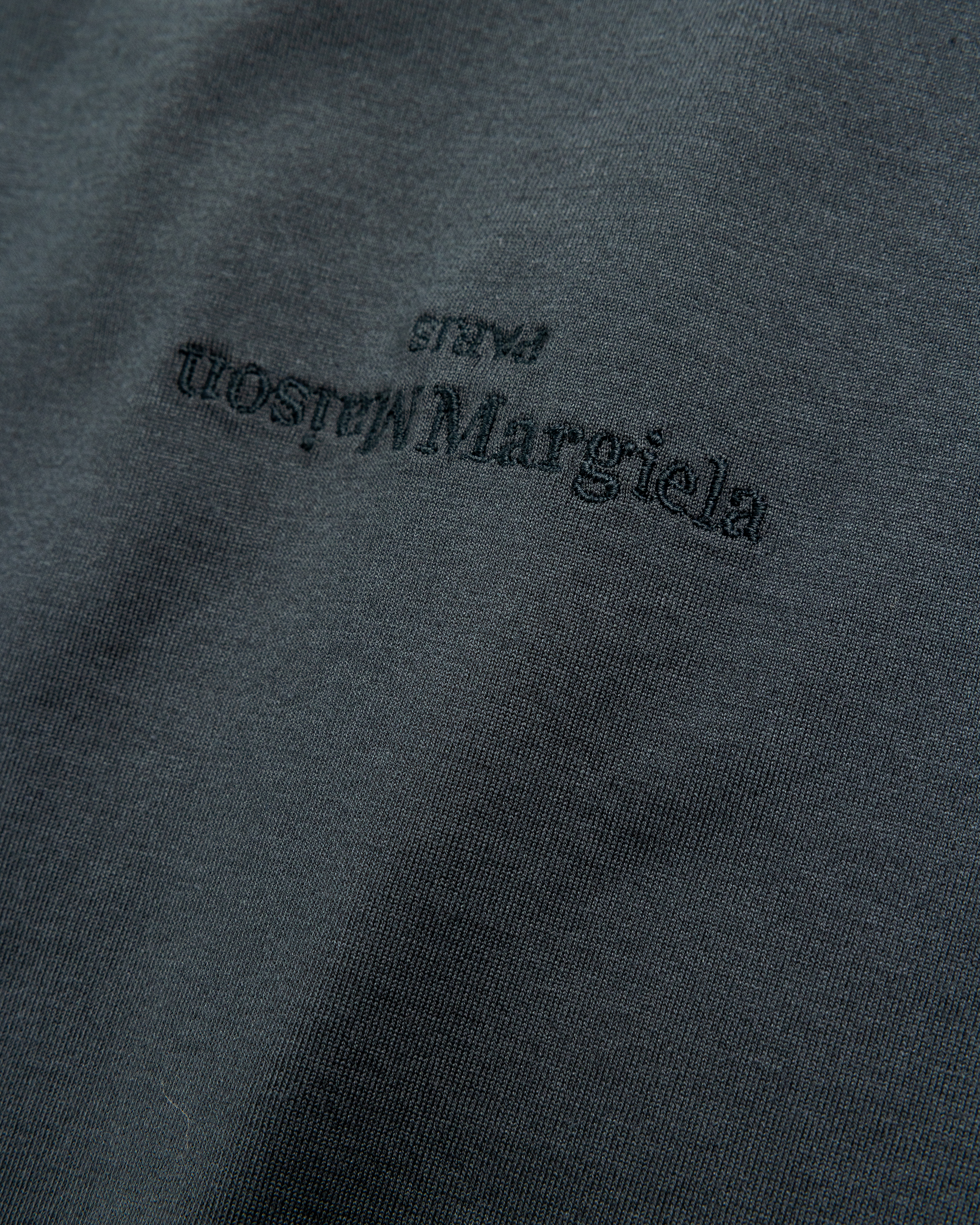 Maison Margiela – Distorted Logo T-Shirt Washed Black - Tops - Black - Image 7