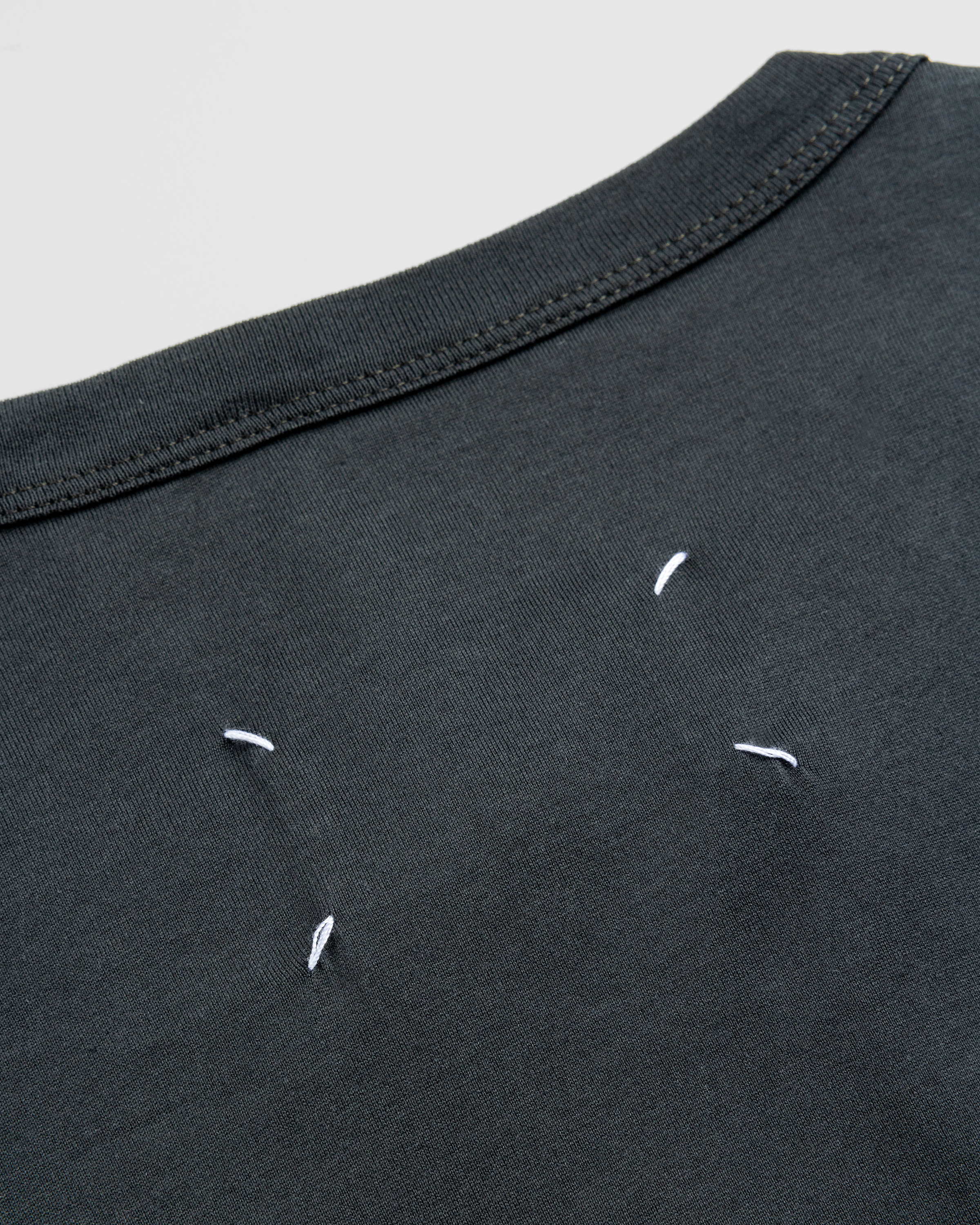 Maison Margiela – Distorted Logo T-Shirt Washed Black - Tops - Black - Image 6