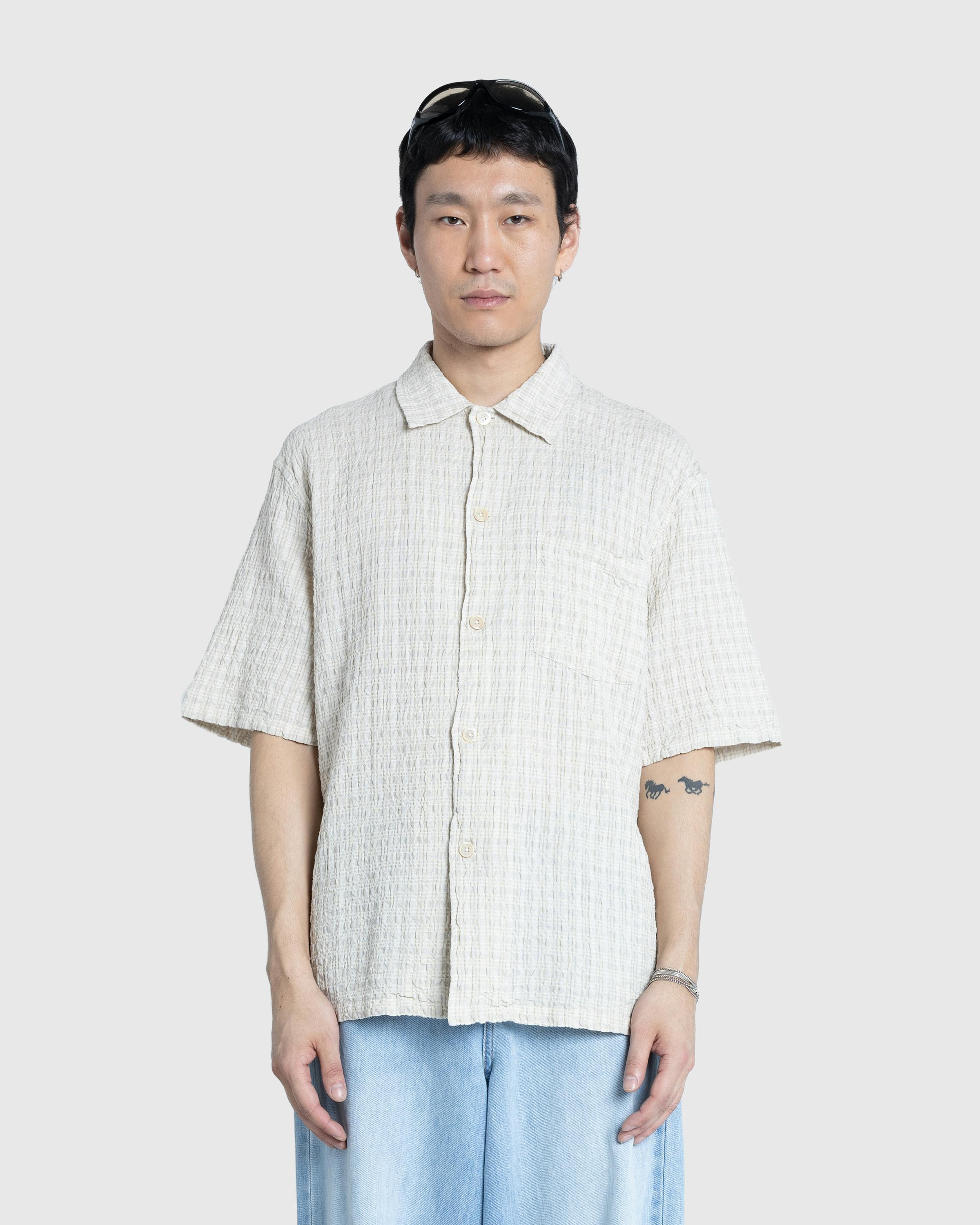 Our Legacy – Box Short-Sleeve Shirt Light Authentic Seersucker - Shirts - Beige - Image 2